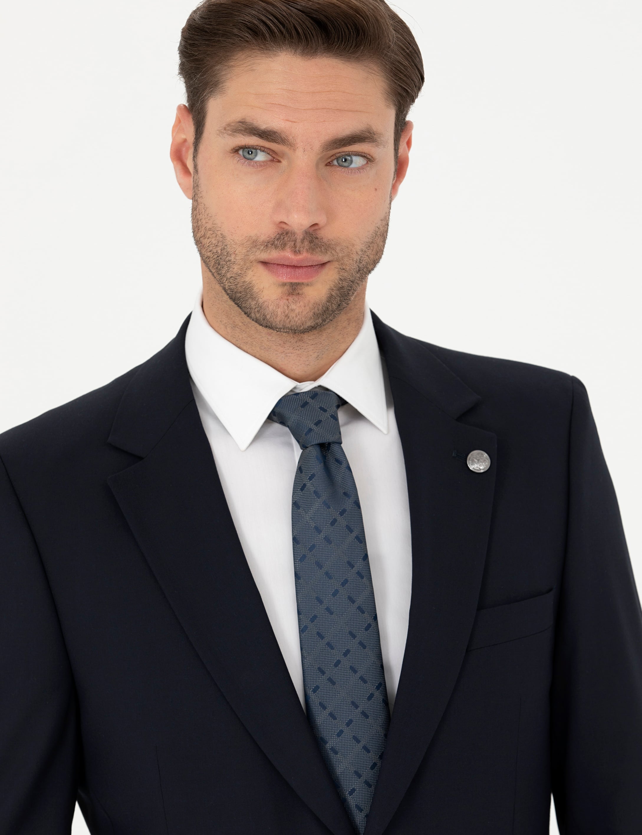 Lacivert Slim Fit Takım Elbise - Image 3
