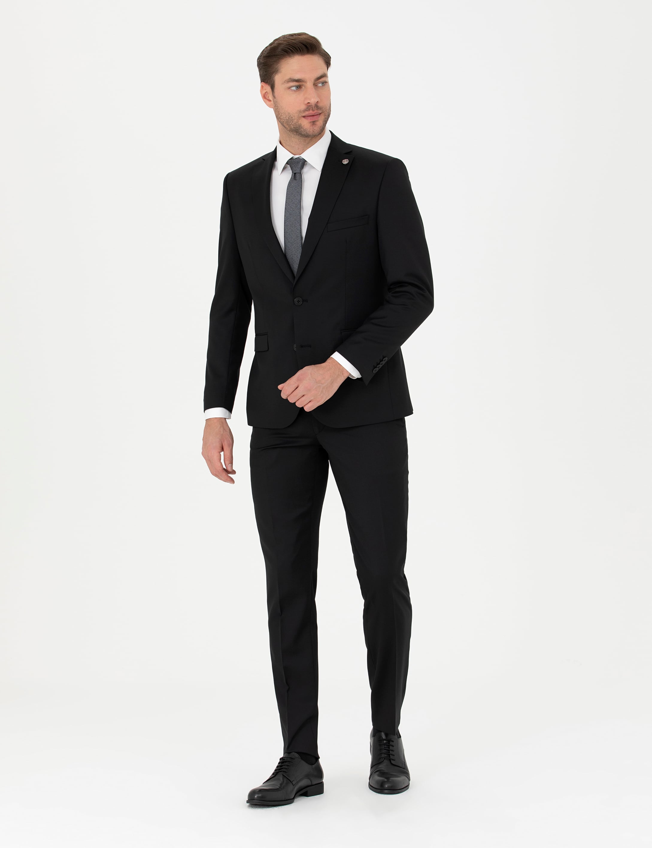 Siyah Slim Fit Takım Elbise