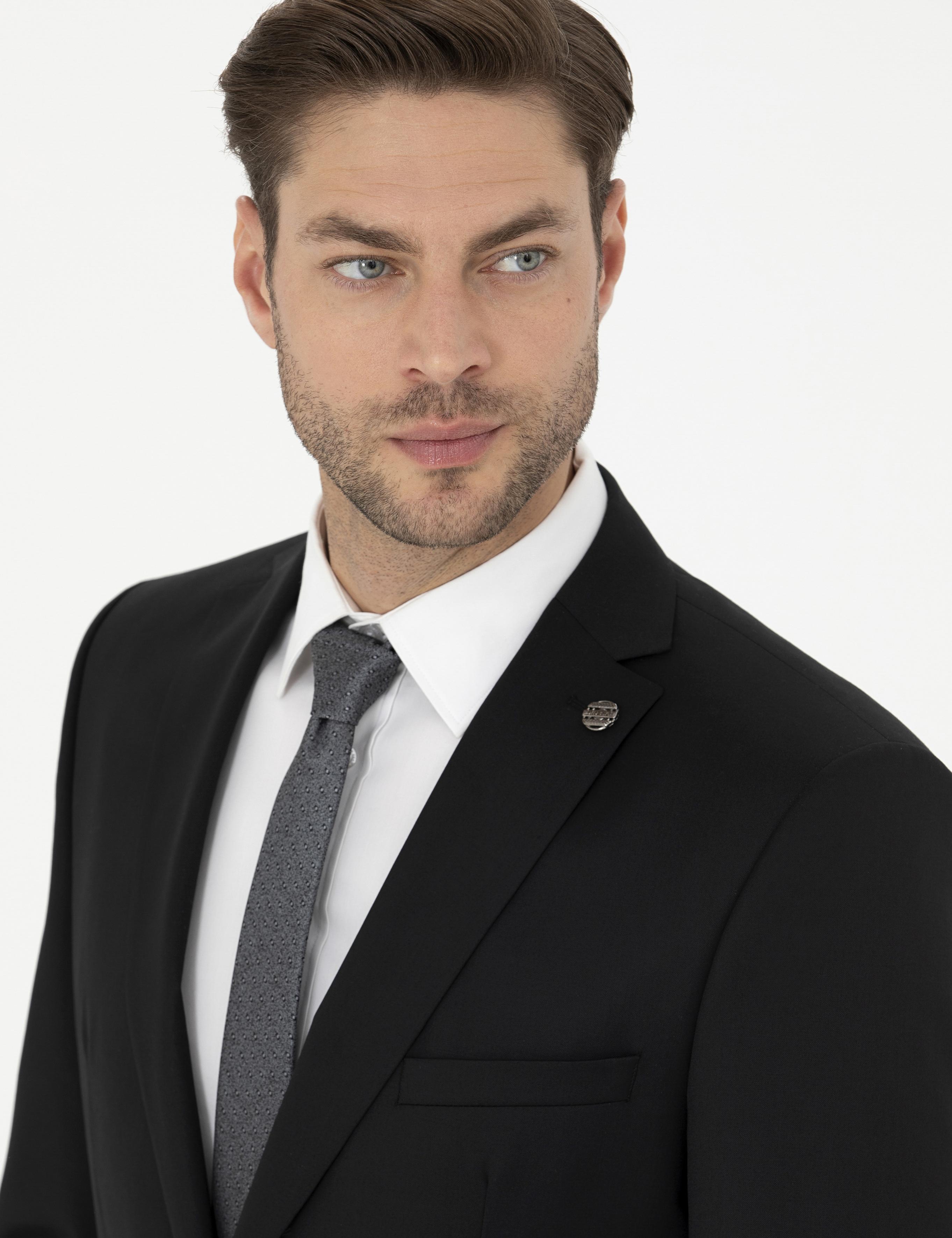 Siyah Slim Fit Takım Elbise