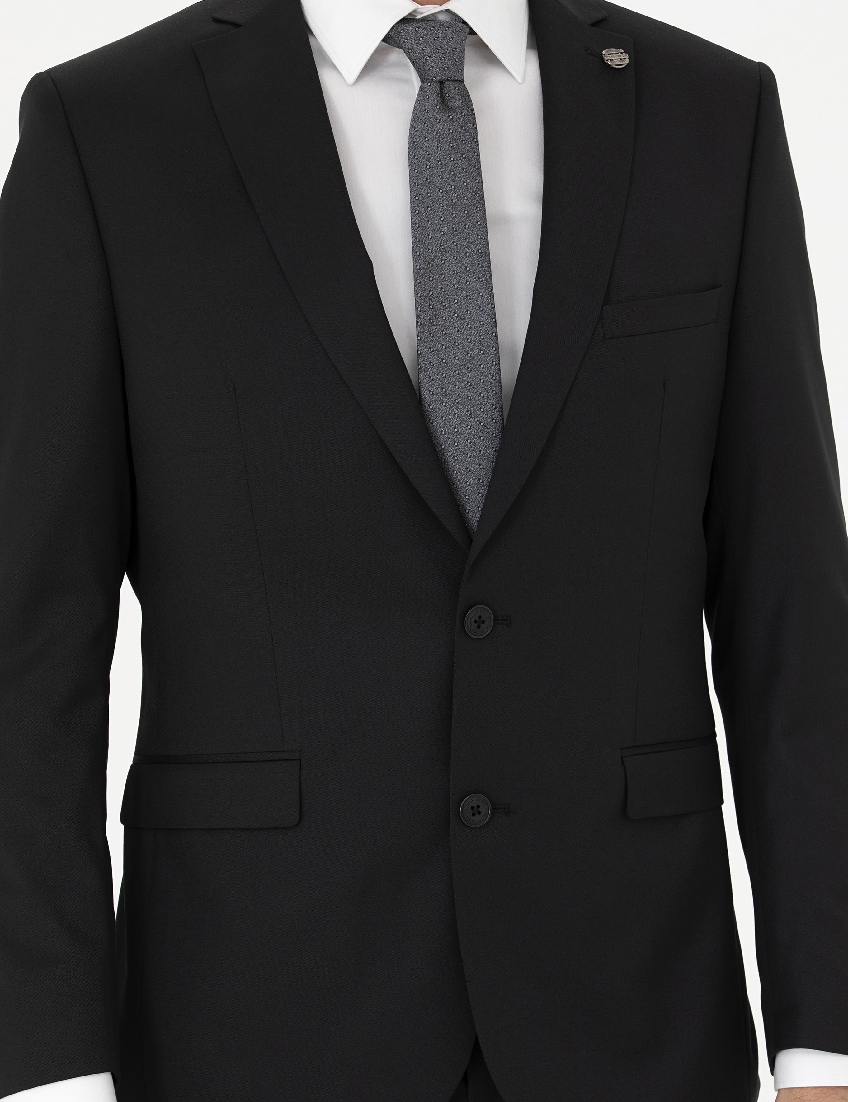 Siyah Slim Fit Takım Elbise