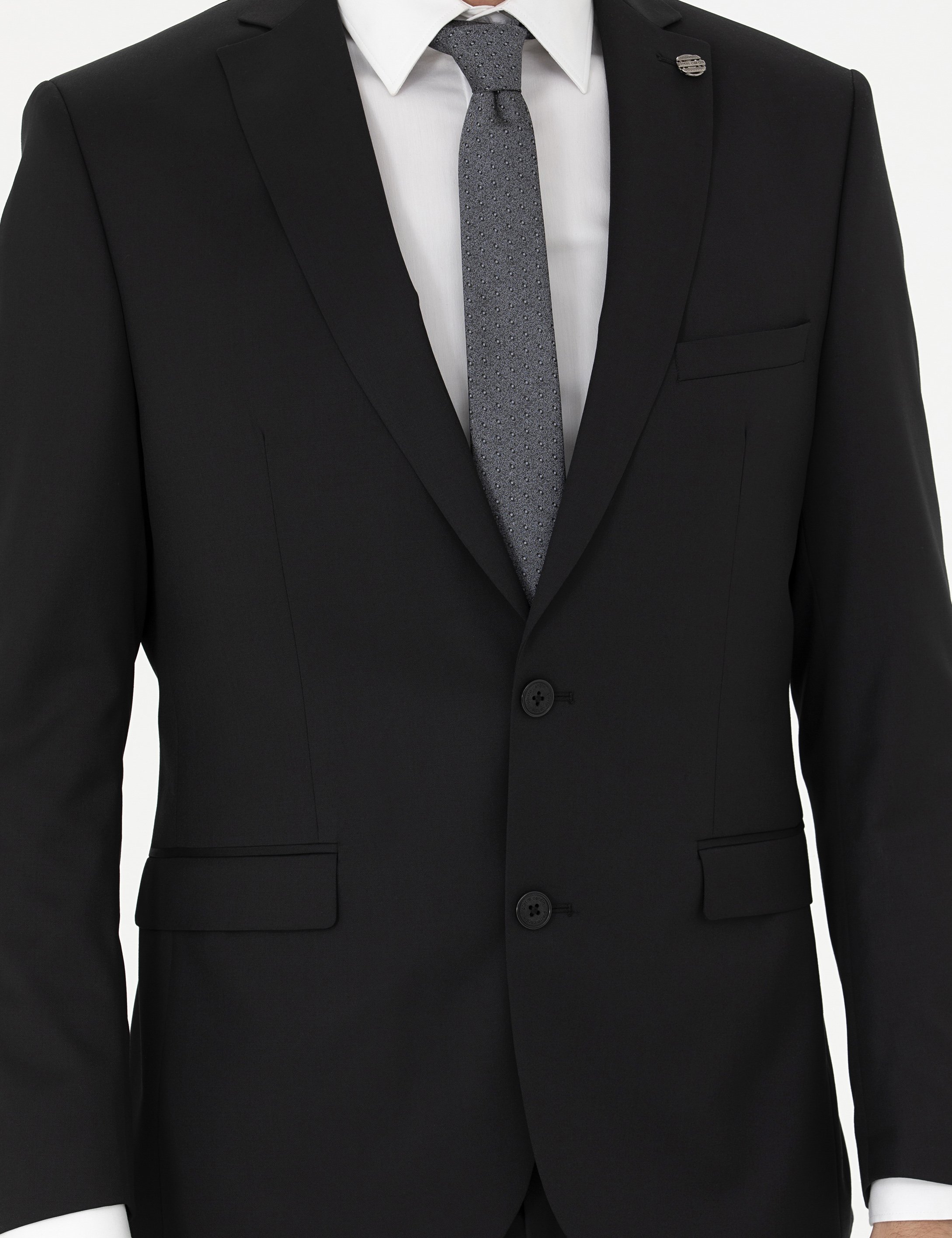 Siyah Slim Fit Takım Elbise - Image 6