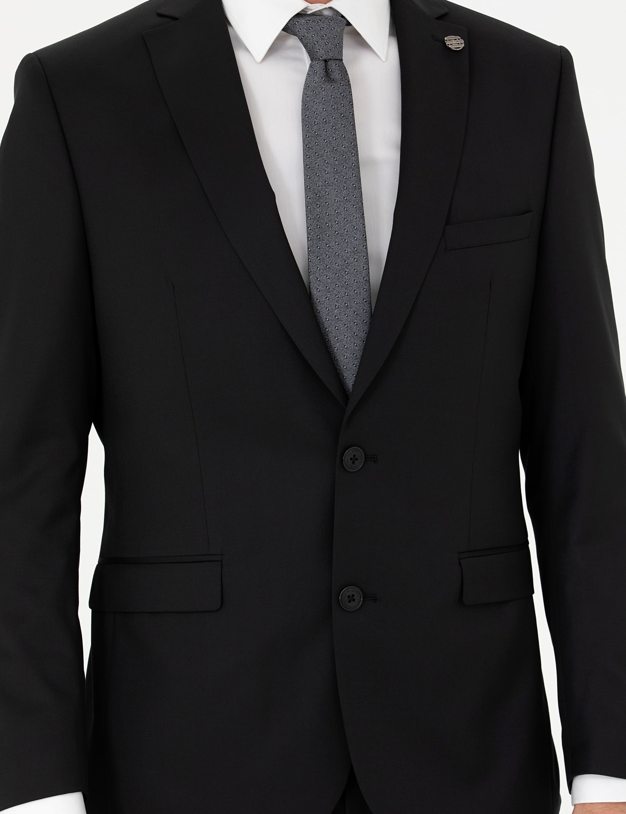 Siyah Slim Fit Takım Elbise