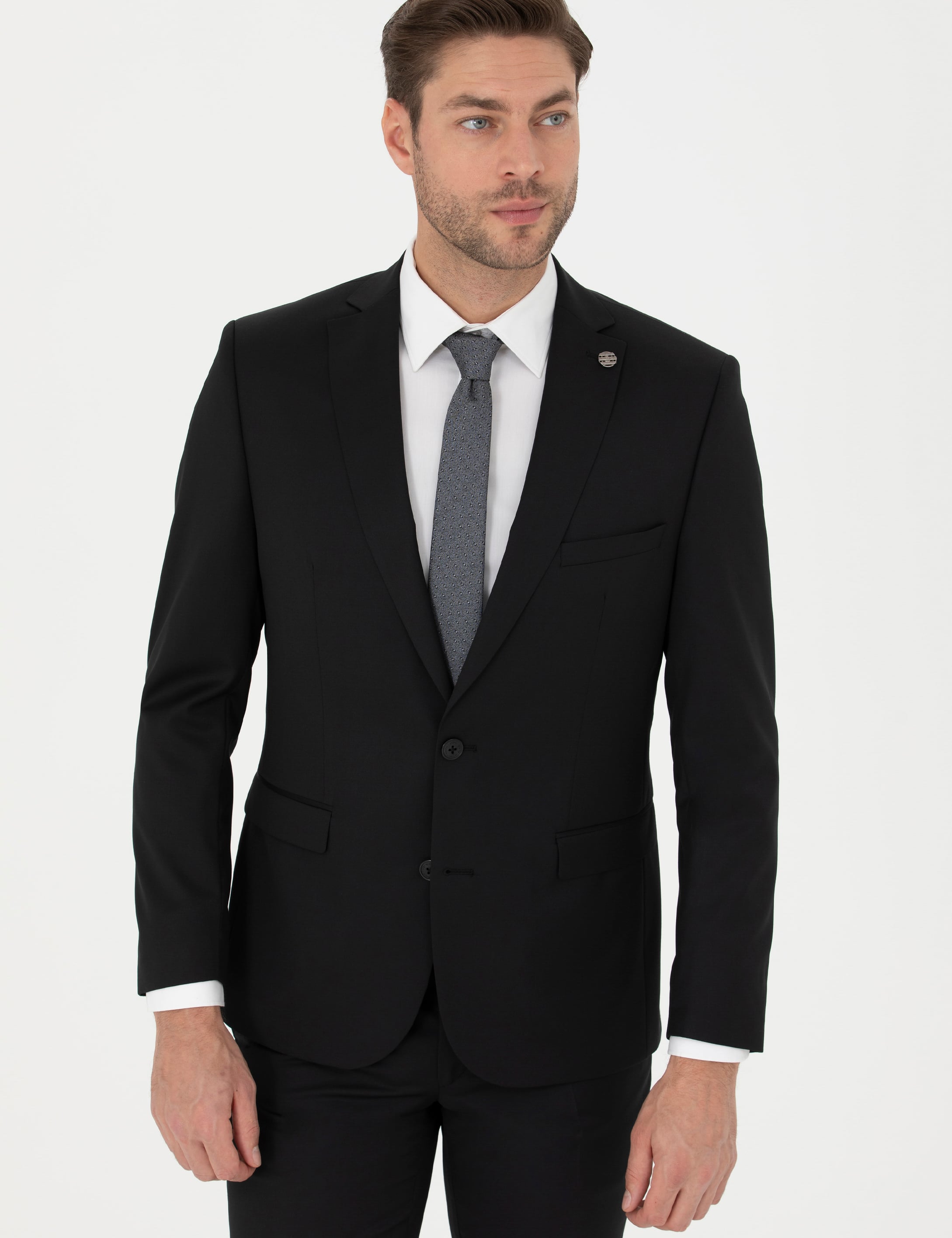 Siyah Slim Fit Takım Elbise