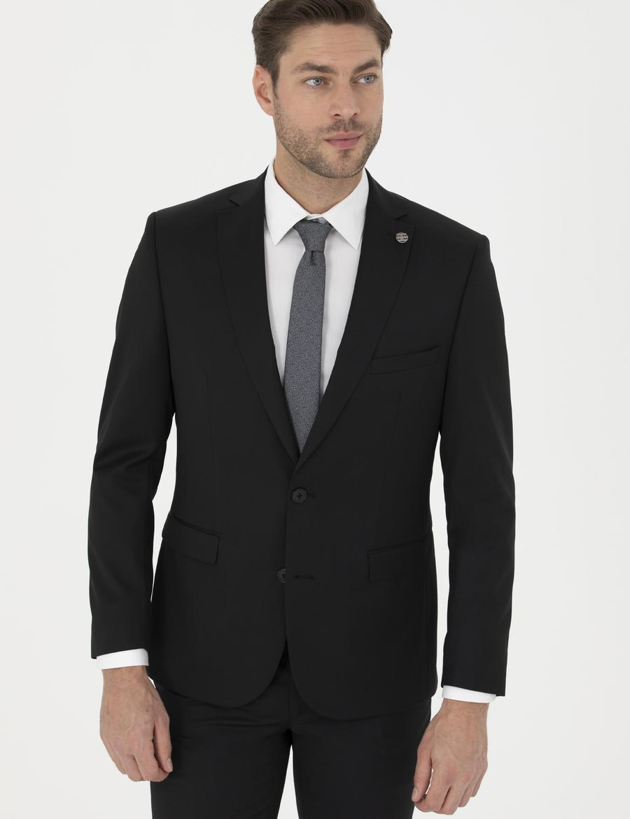 Siyah Slim Fit Takım Elbise