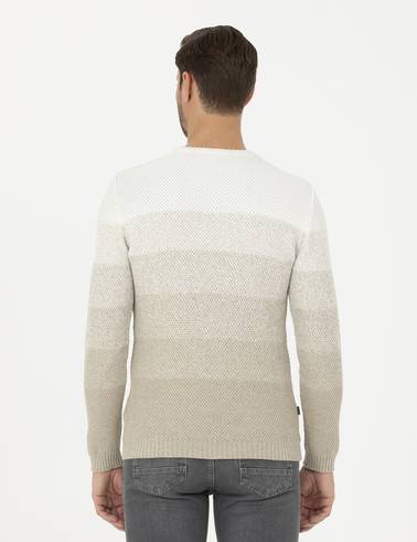 Kum Melanj Slim Fit Bisiklet Yaka Triko Kazak