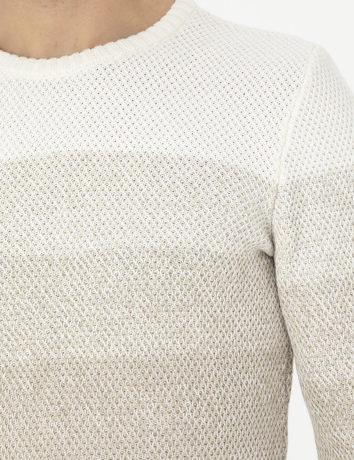 Kum Melanj Slim Fit Bisiklet Yaka Triko Kazak - 50278085013