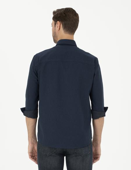 Lacivert Regular Fit Uzun Kollu Gömlek - 50277748010
