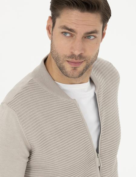 Kum Melanj Regular Fit Triko Hırka - 50284164006