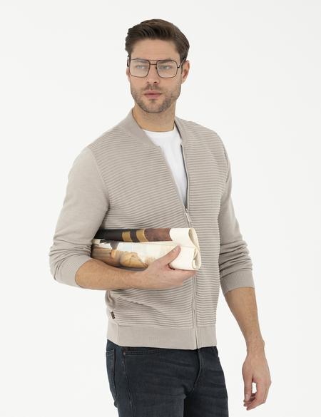 Kum Melanj Regular Fit Triko Hırka - 50284164006