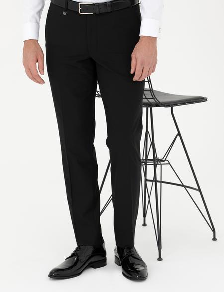 Siyah %100 Deri Damatlık Rugan Klasik Ayakkabı - 50287744002