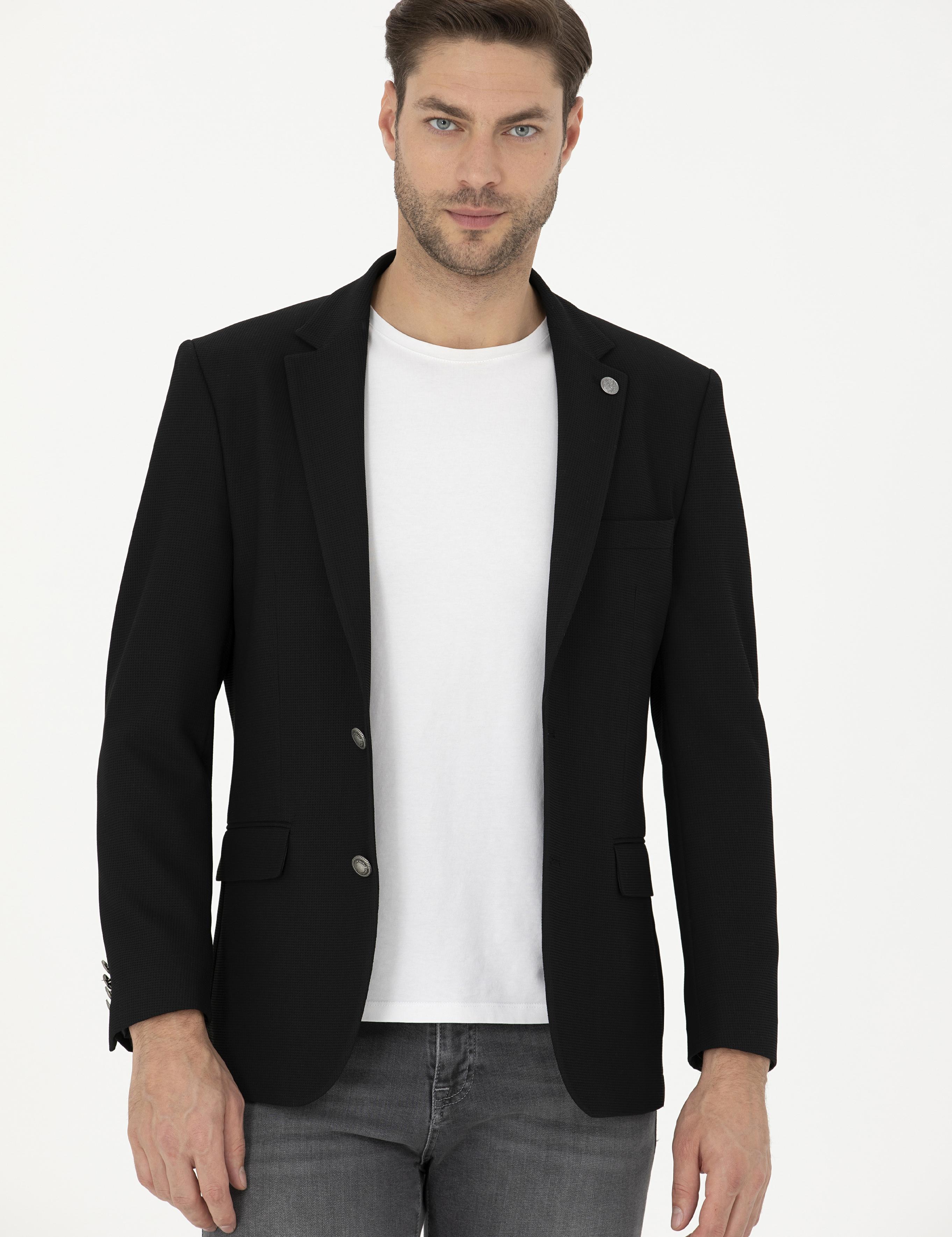 Siyah Slim Fit Ceket