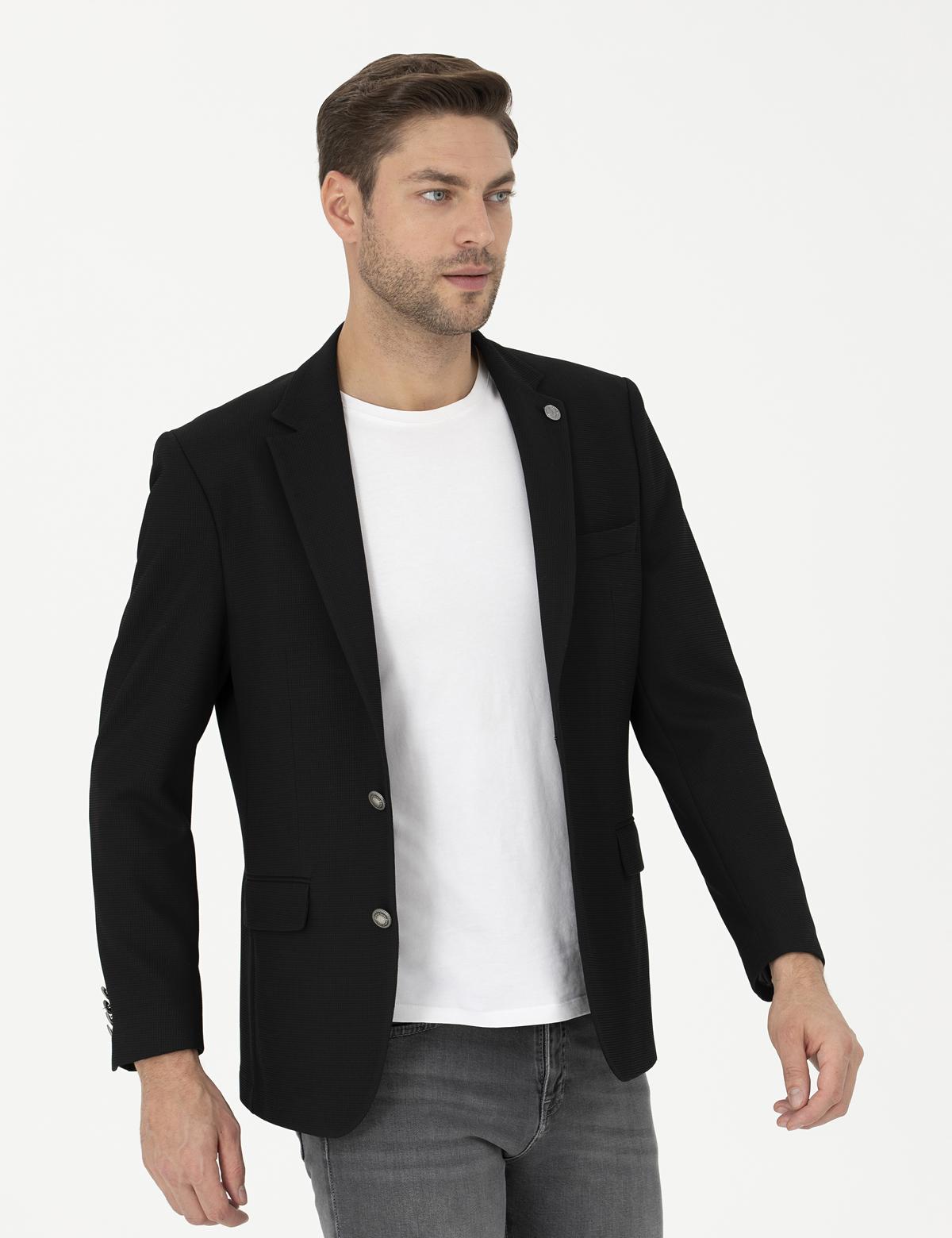 Siyah Slim Fit Ceket