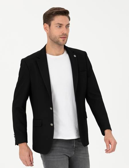 Siyah Slim Fit Ceket - 50285094008
