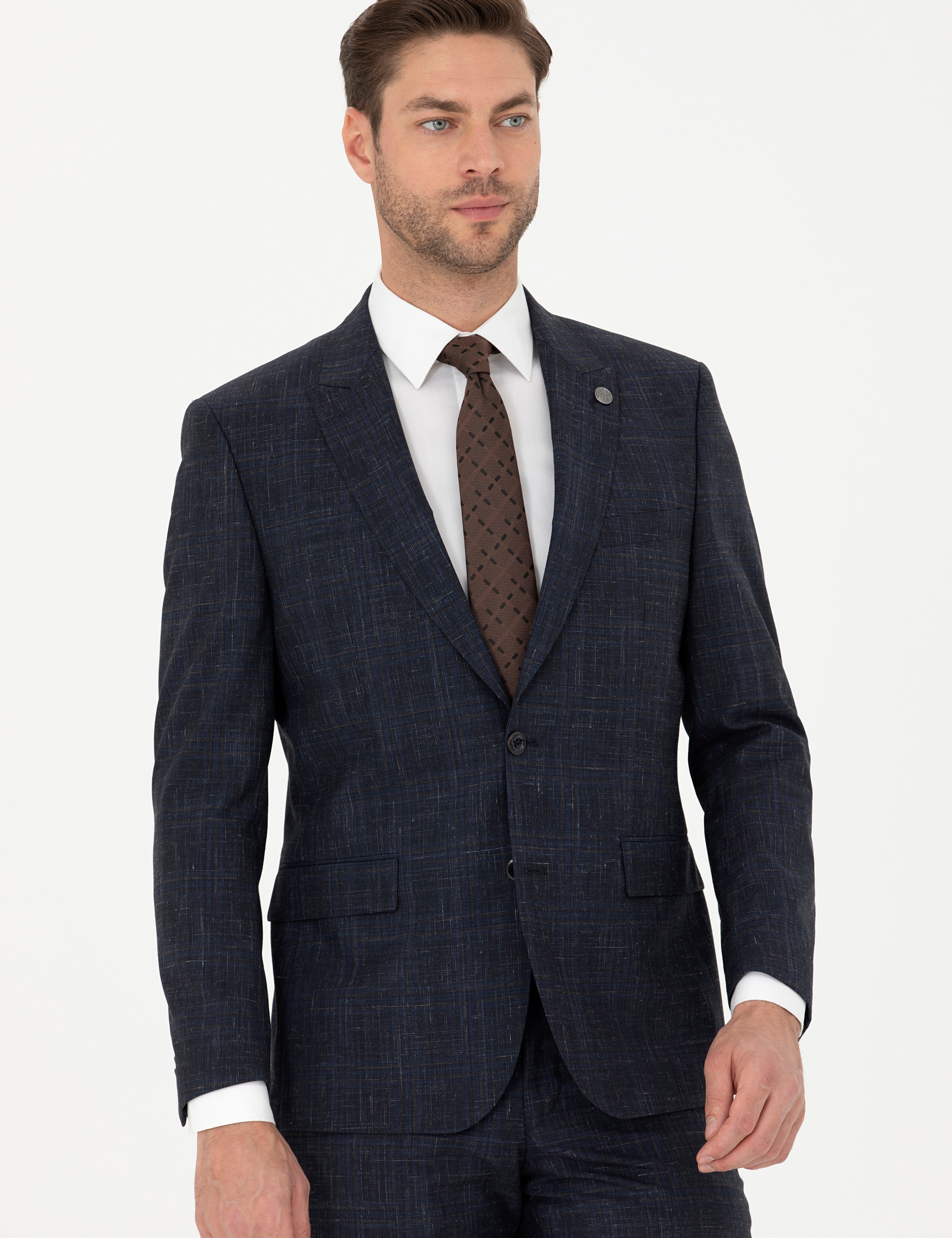 Lacivert Slim Fit Takım Elbise