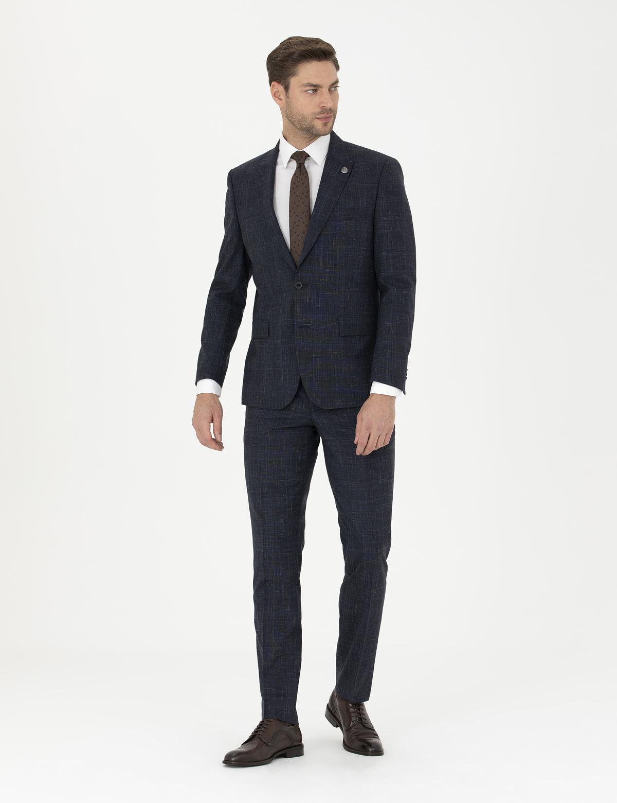 Lacivert Slim Fit Takım Elbise