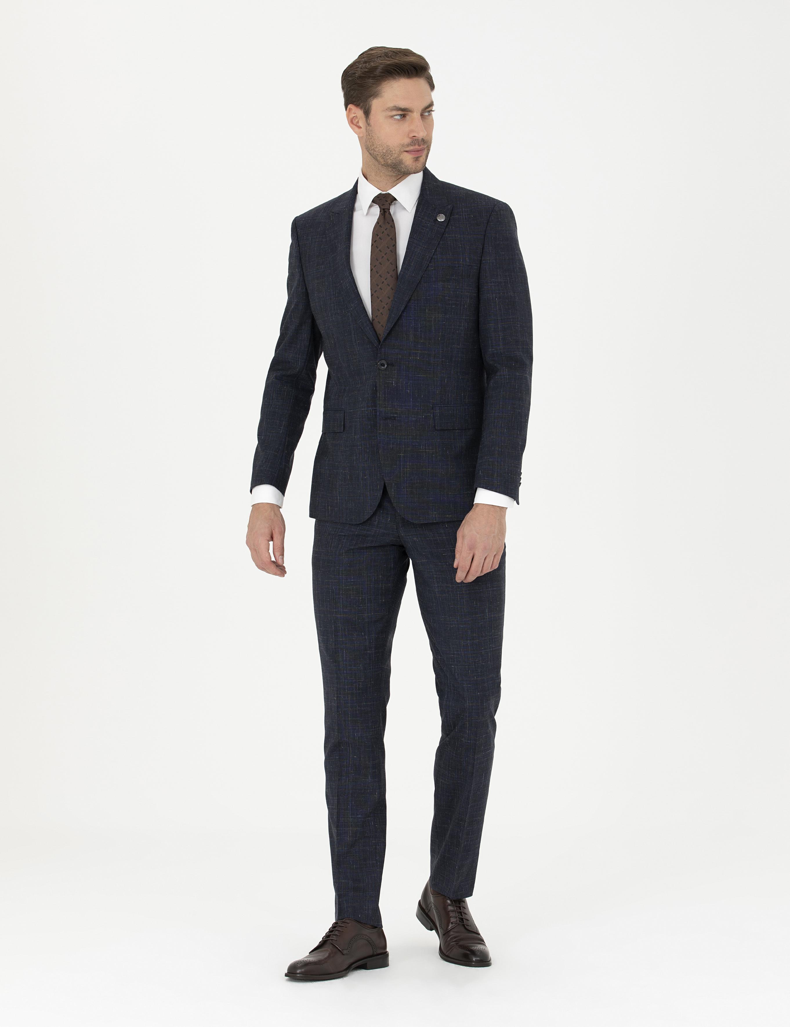 Lacivert Slim Fit Takım Elbise