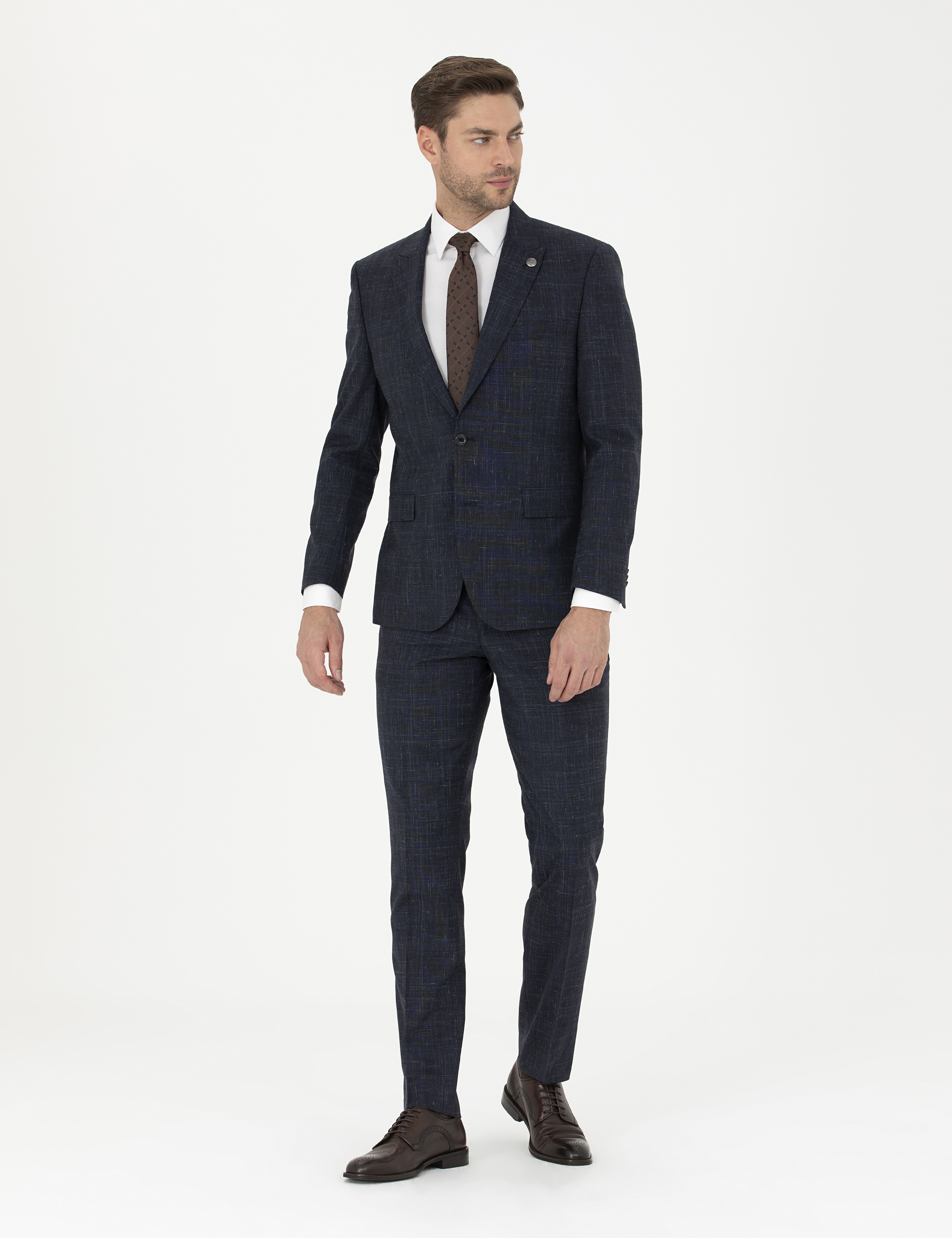 Lacivert Slim Fit Takım Elbise - Image 1