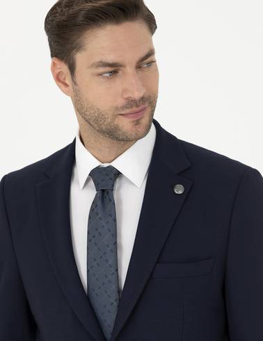 Lacivert Slim Fit Ceket