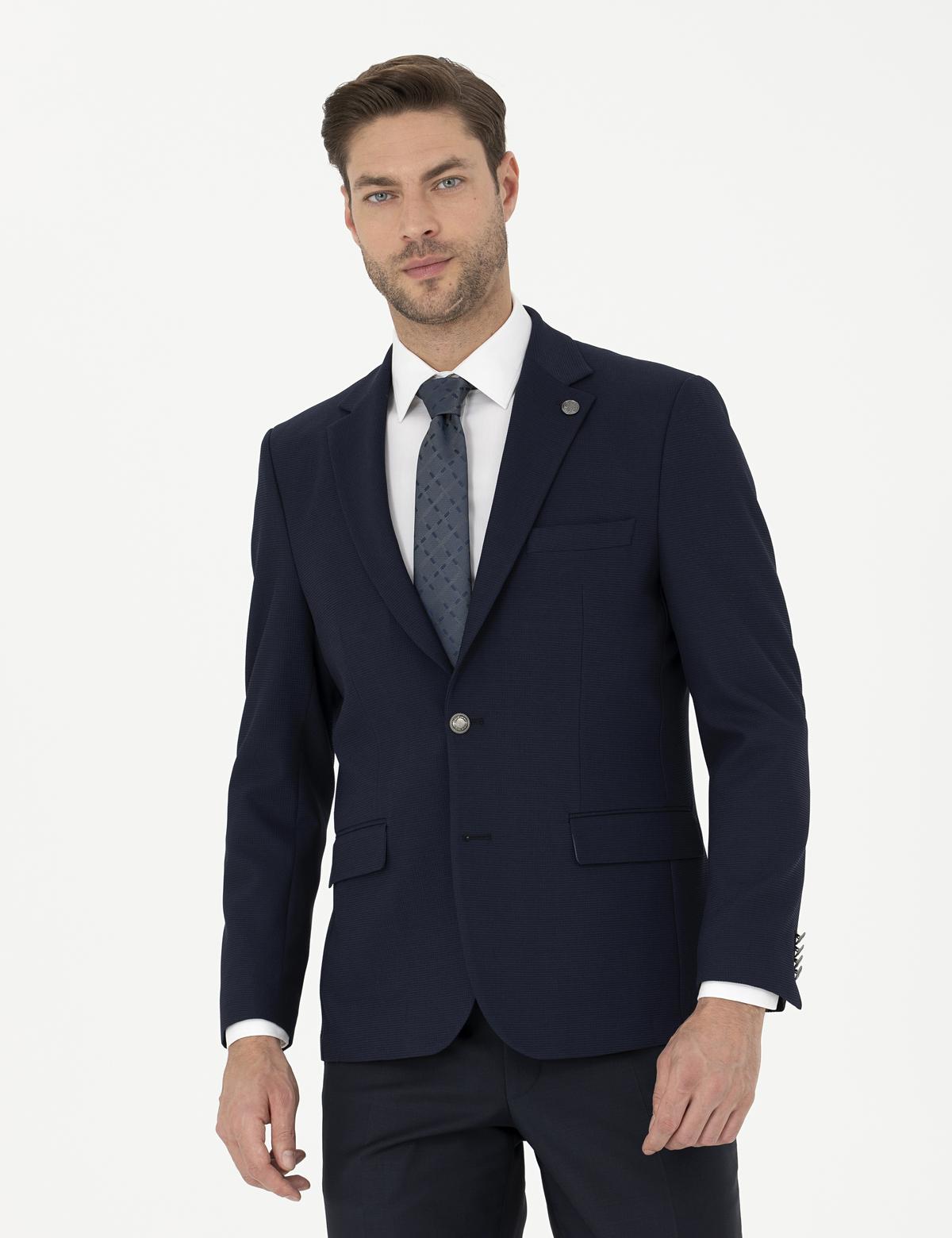 Lacivert Slim Fit Ceket