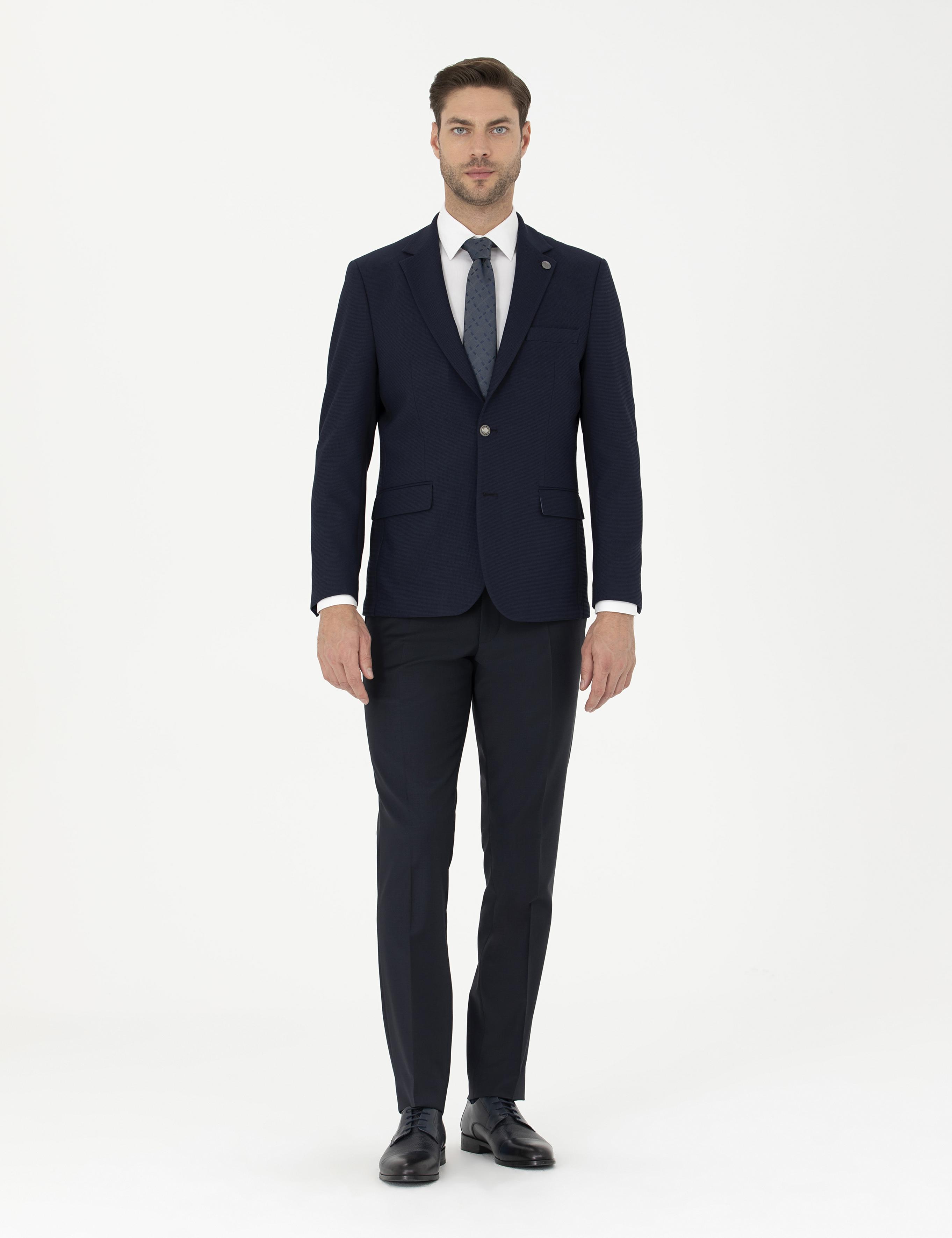 Lacivert Slim Fit Ceket