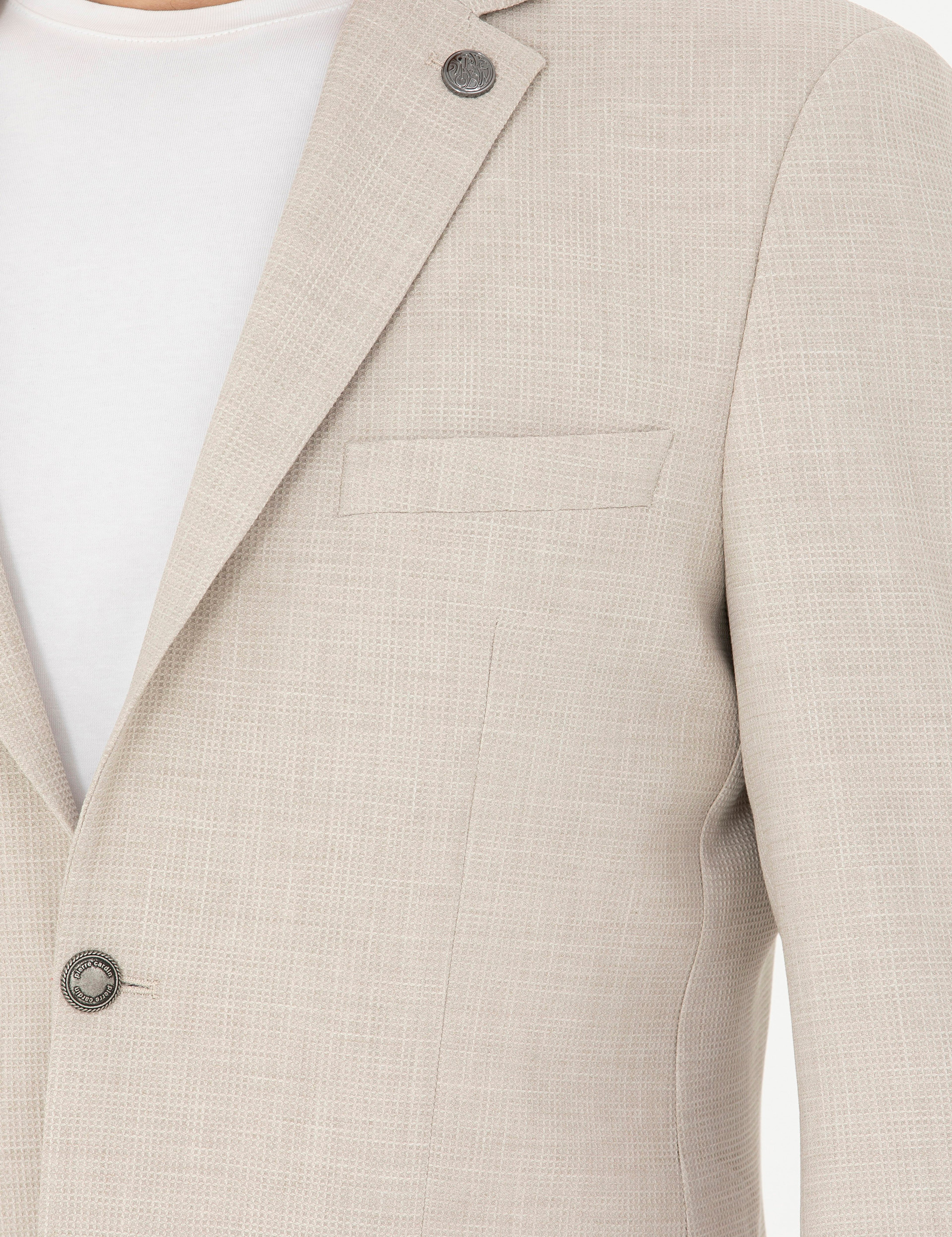 Bej Slim Fit Ceket - Image 7