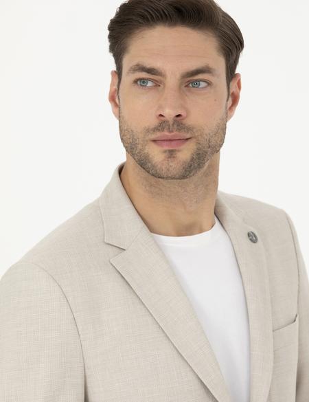 Bej Slim Fit Ceket - 50285094074