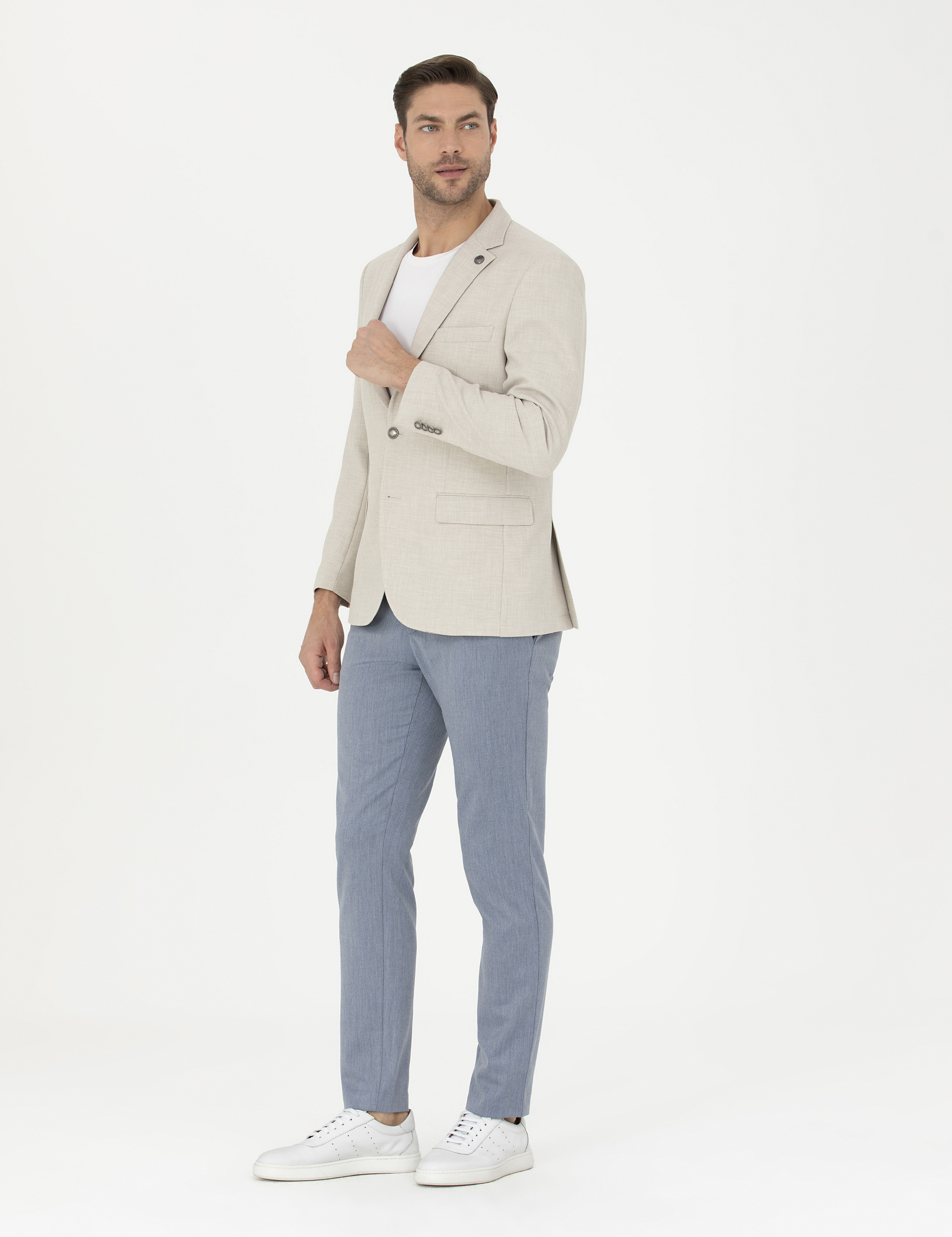 Açık Mavi Klasik Jogger Pantolon - Image 3