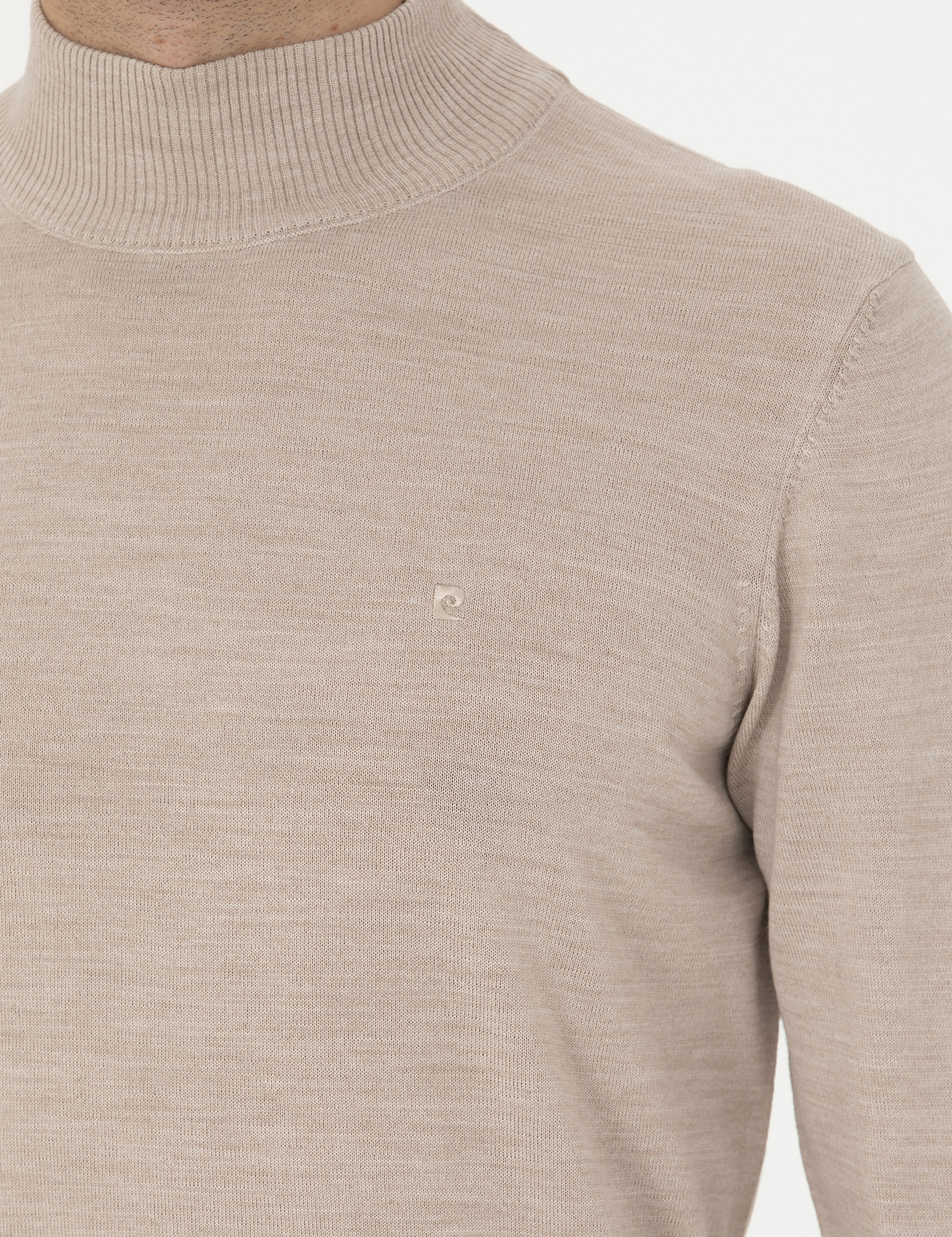 Taş Slim Fit Yarım Balıkçı Yaka Yün Karışımlı Basic Triko Kazak - Image 7