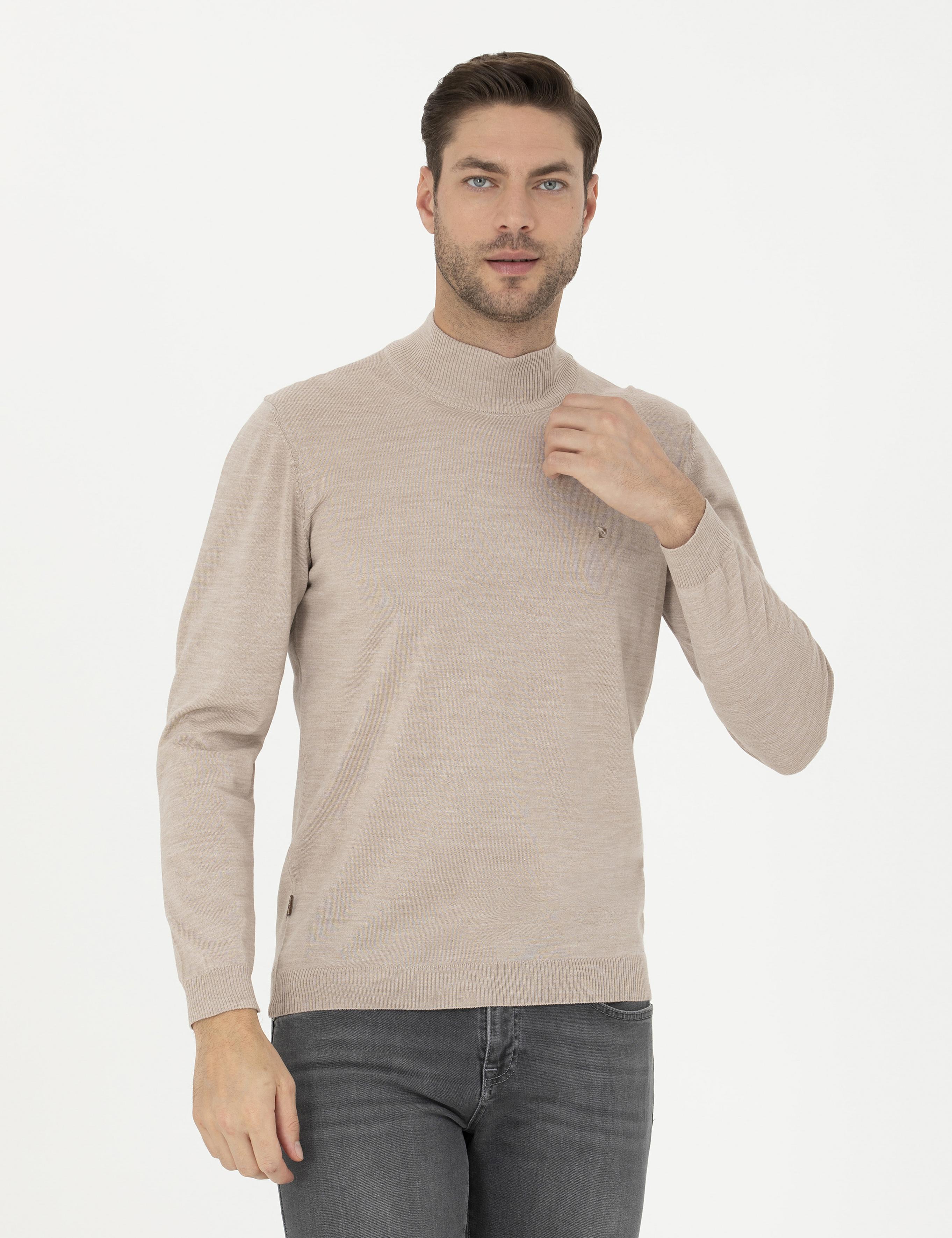 Taş Slim Fit Yarım Balıkçı Yaka Yün Karışımlı Basic Triko Kazak