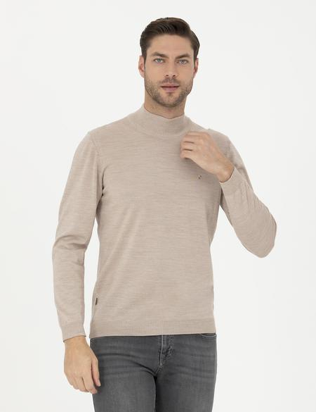 Taş Slim Fit Yarım Balıkçı Yaka Yün Karışımlı Basic Triko Kazak - 50270055131