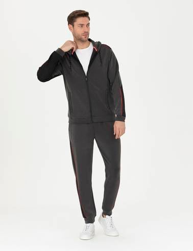 Antrasit Regular Fit Örme Hırka