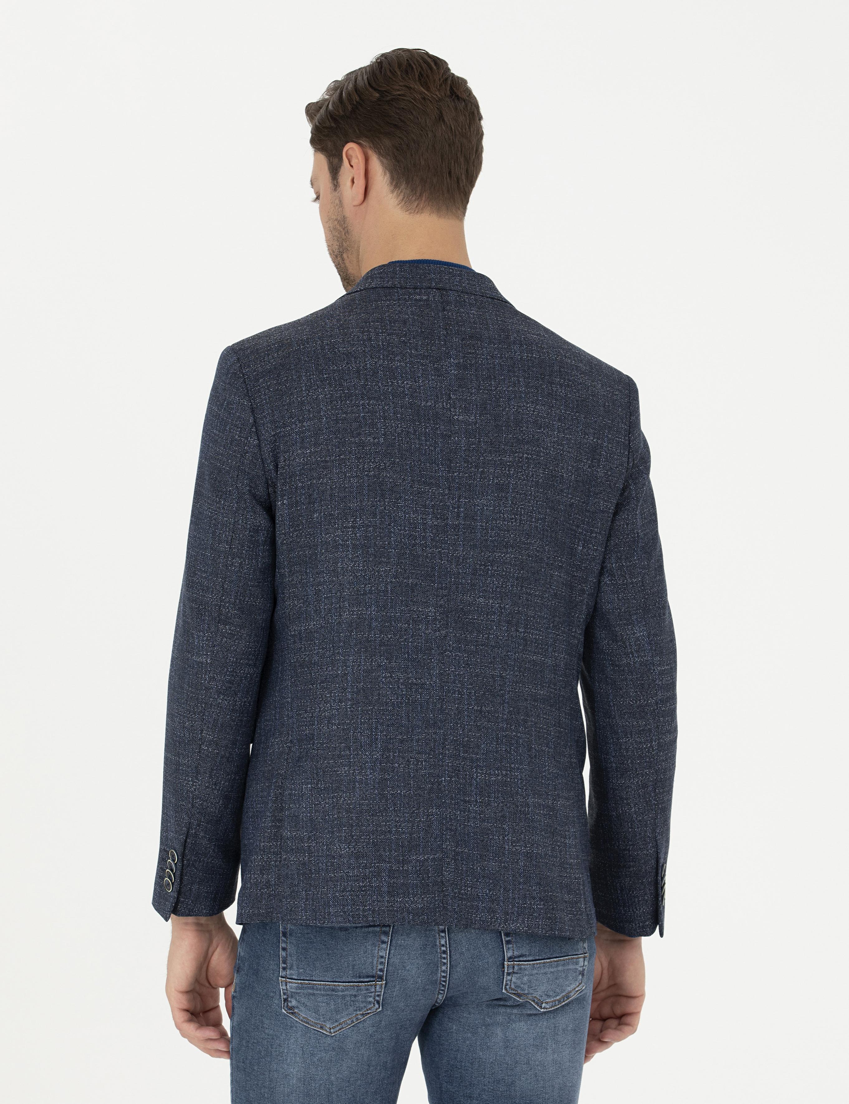 Lacivert Slim Fit Ceket