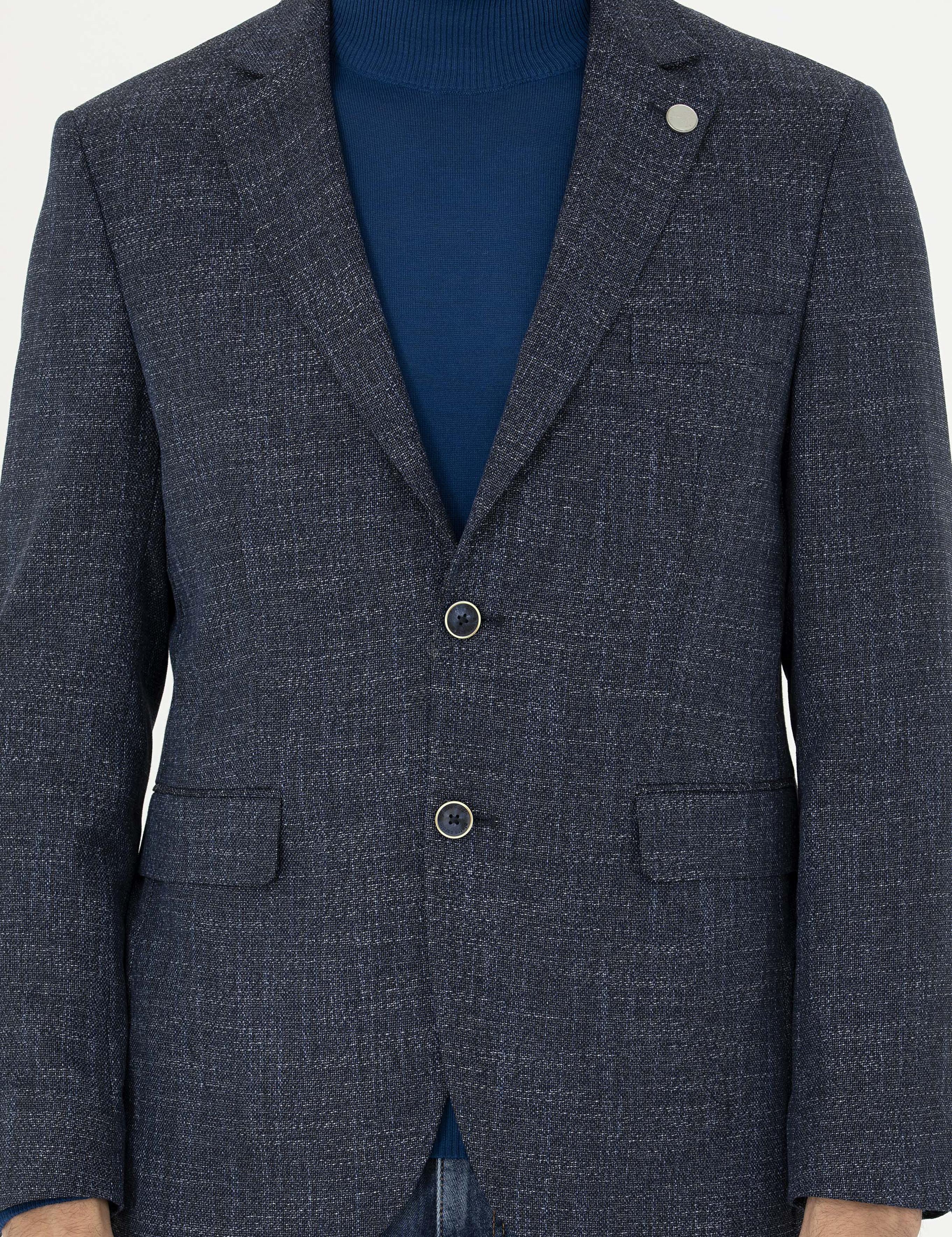 Lacivert Slim Fit Ceket