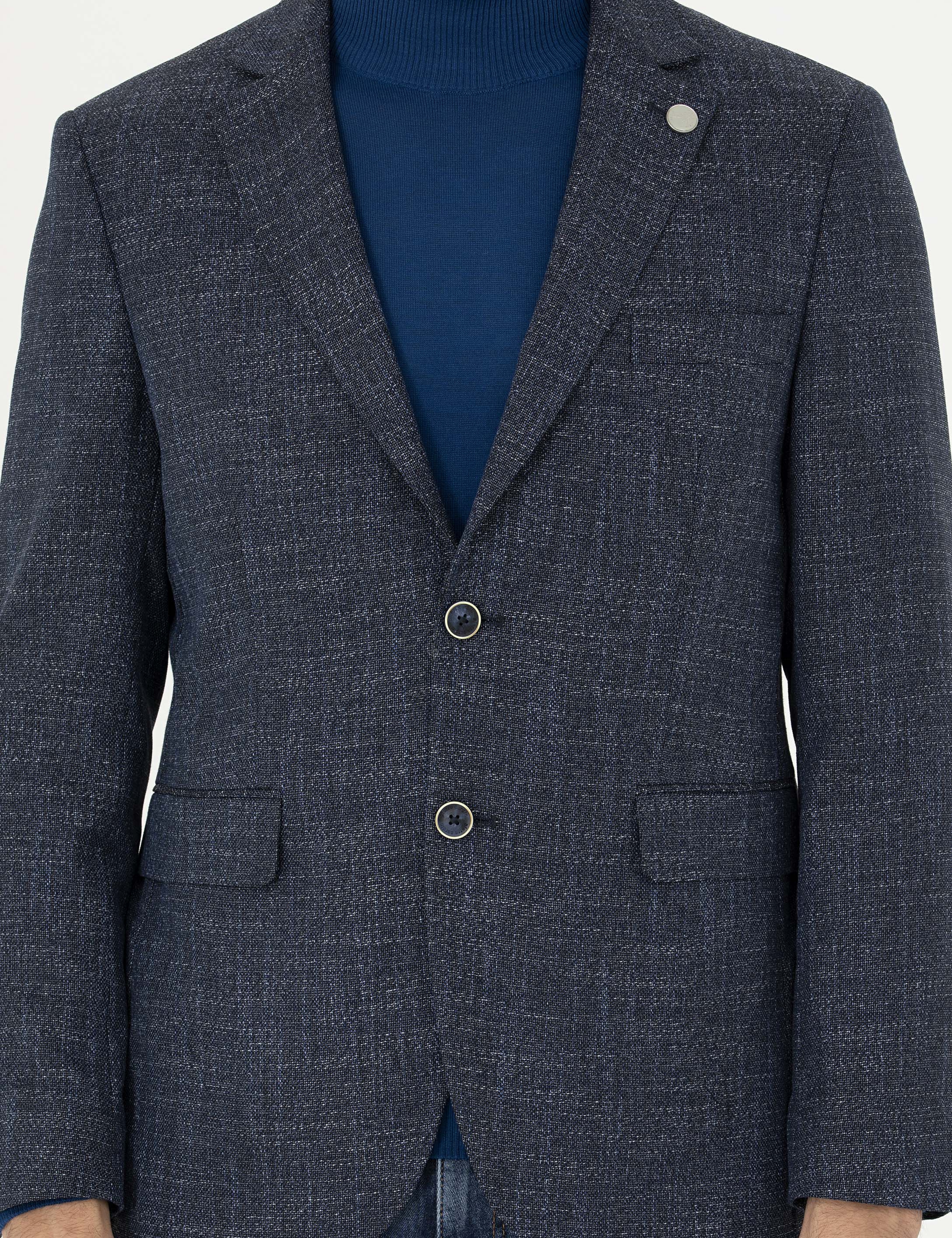 Lacivert Slim Fit Ceket