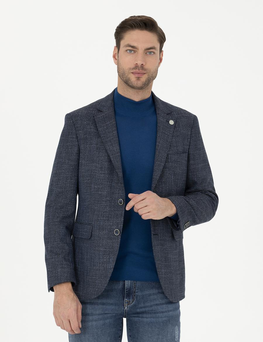 Lacivert Slim Fit Ceket