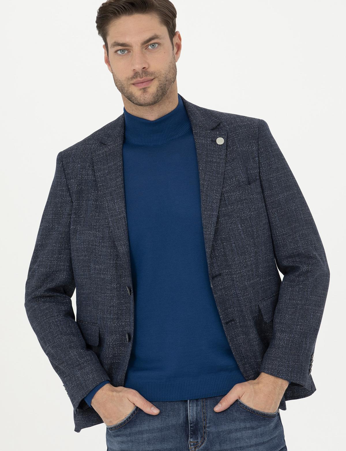 Lacivert Slim Fit Ceket - 50288523053