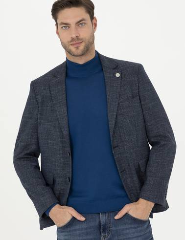 Lacivert Slim Fit Ceket