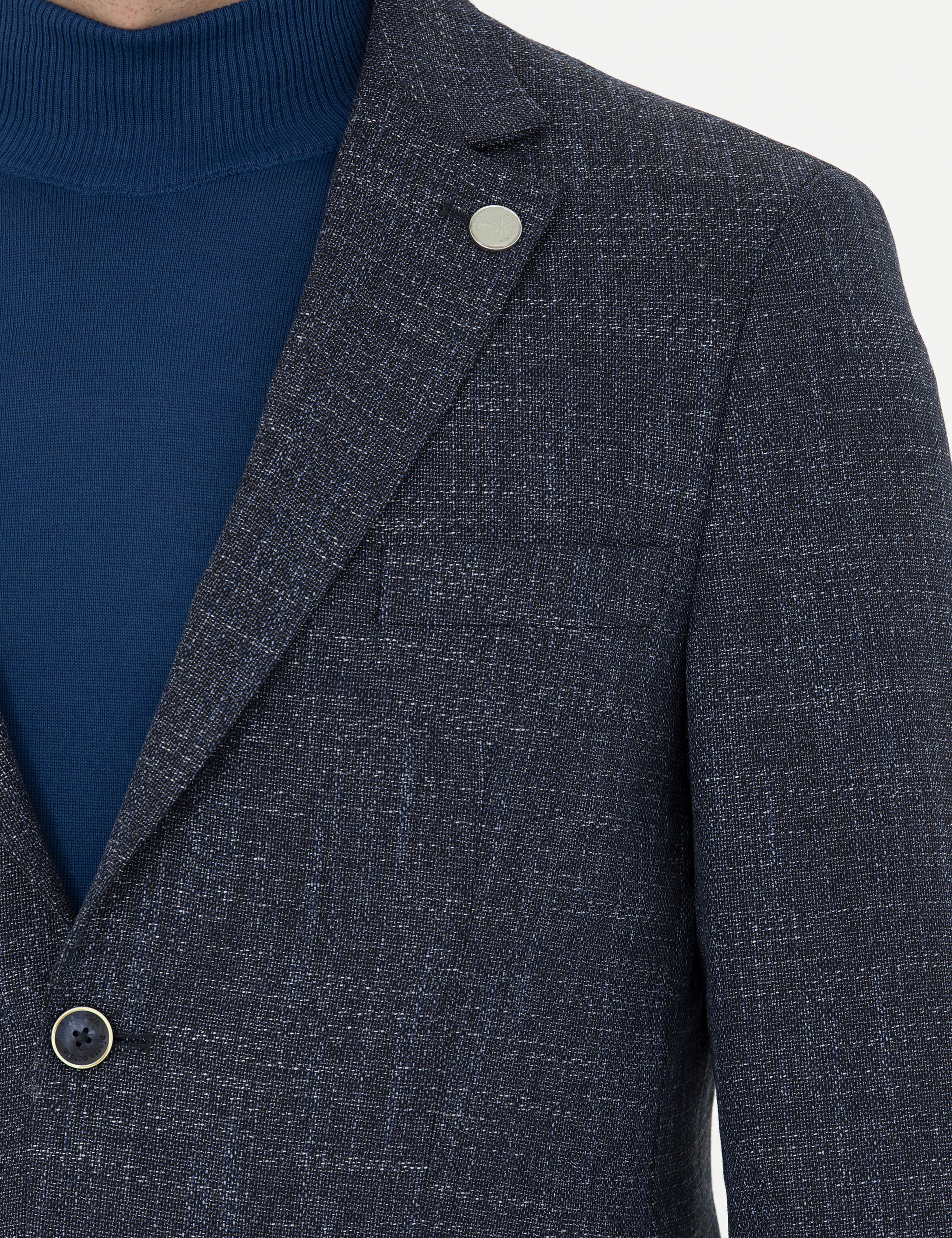 Lacivert Slim Fit Ceket - Image 7