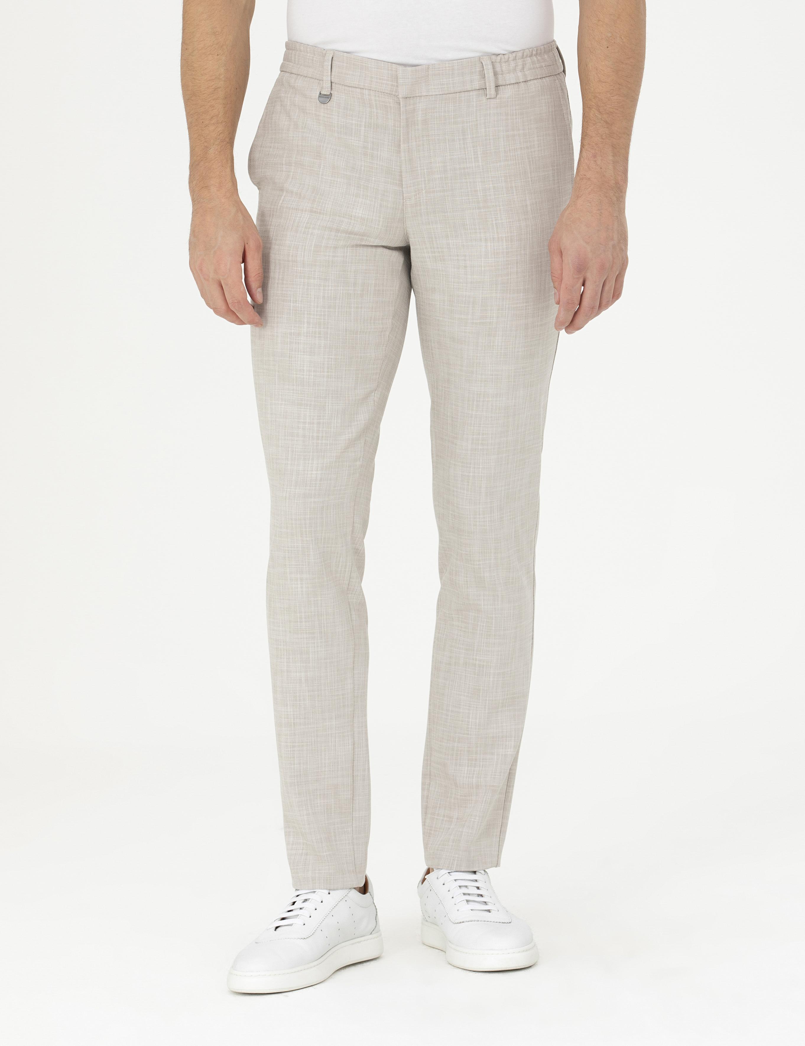 Bej Ex. Slim Fit Kumaş Pantolon