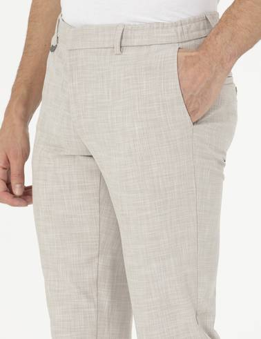 Bej Ex. Slim Fit Kumaş Pantolon