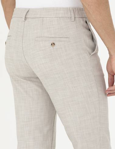 Bej Ex. Slim Fit Kumaş Pantolon