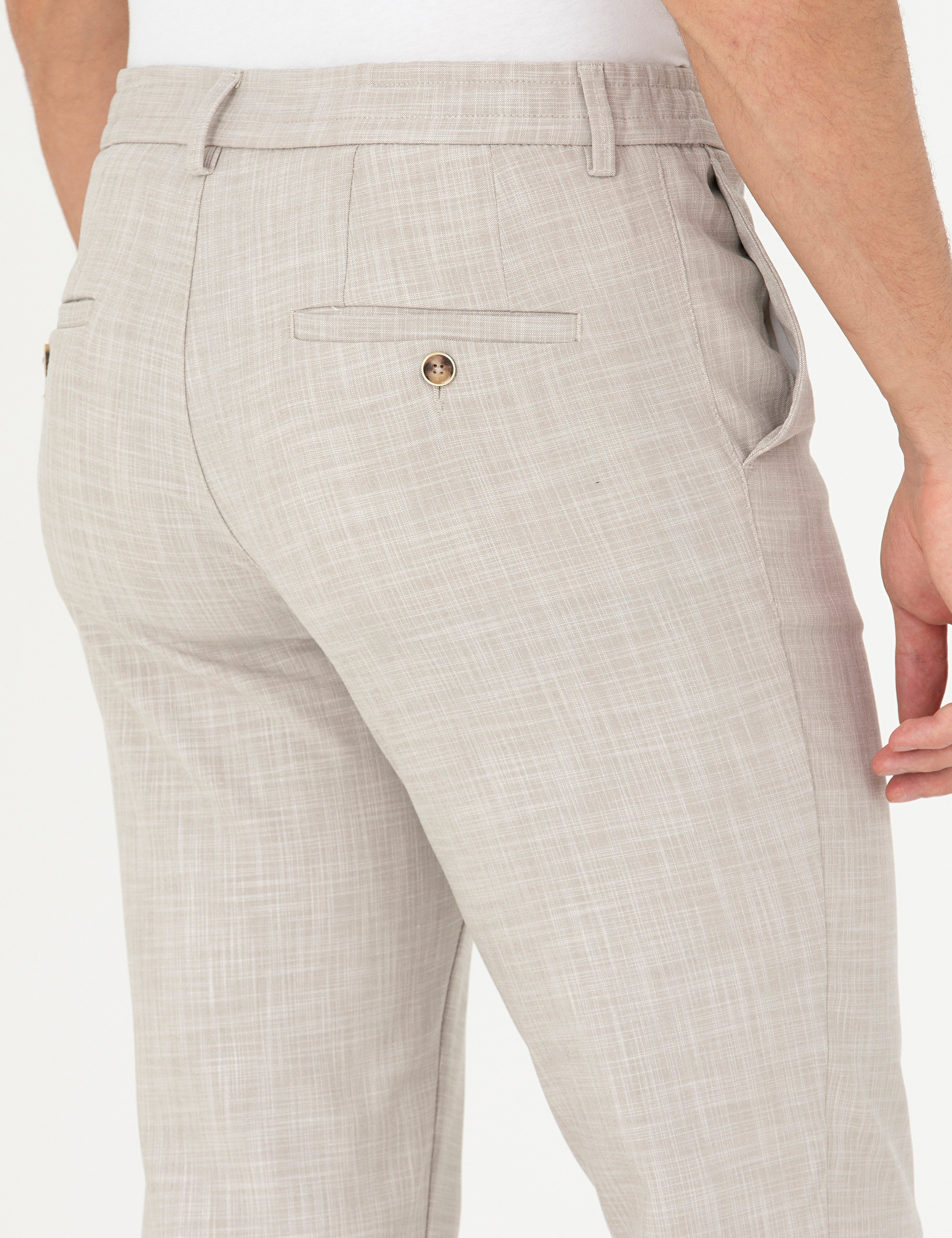 Bej Ex. Slim Fit Kumaş Pantolon