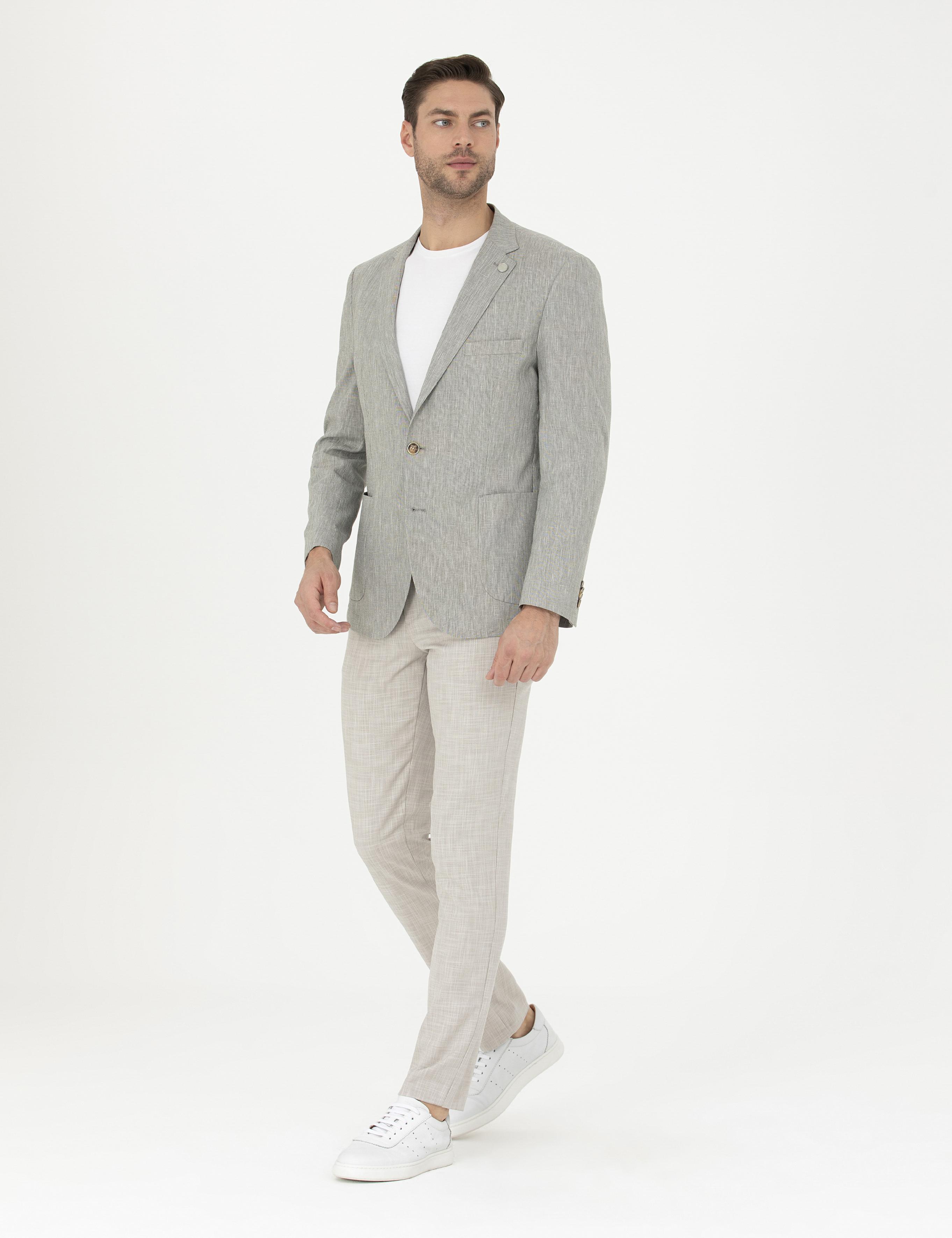 Bej Ex. Slim Fit Kumaş Pantolon