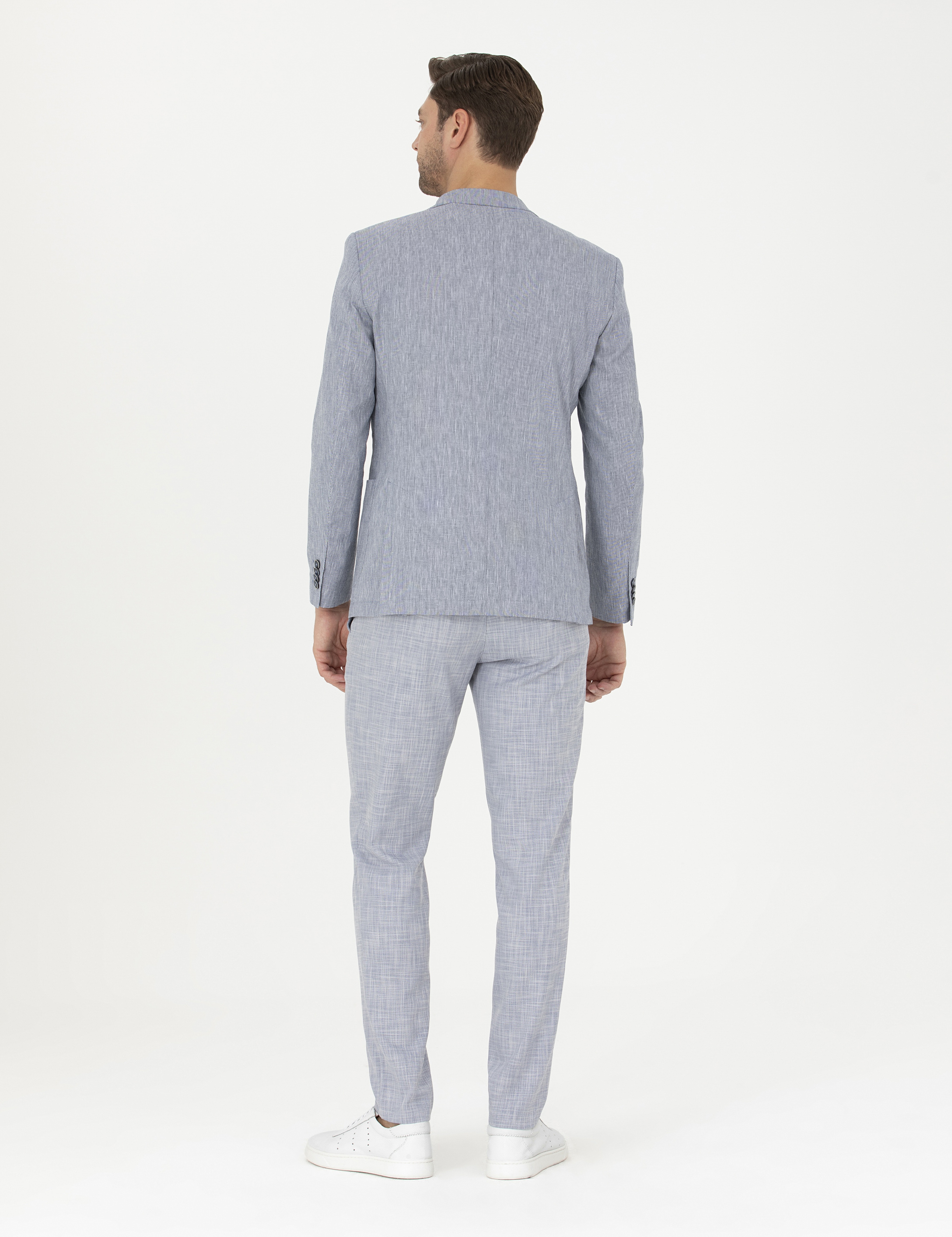 Açık Mavi Ex. Slim Fit Kumaş Pantolon - Image 4