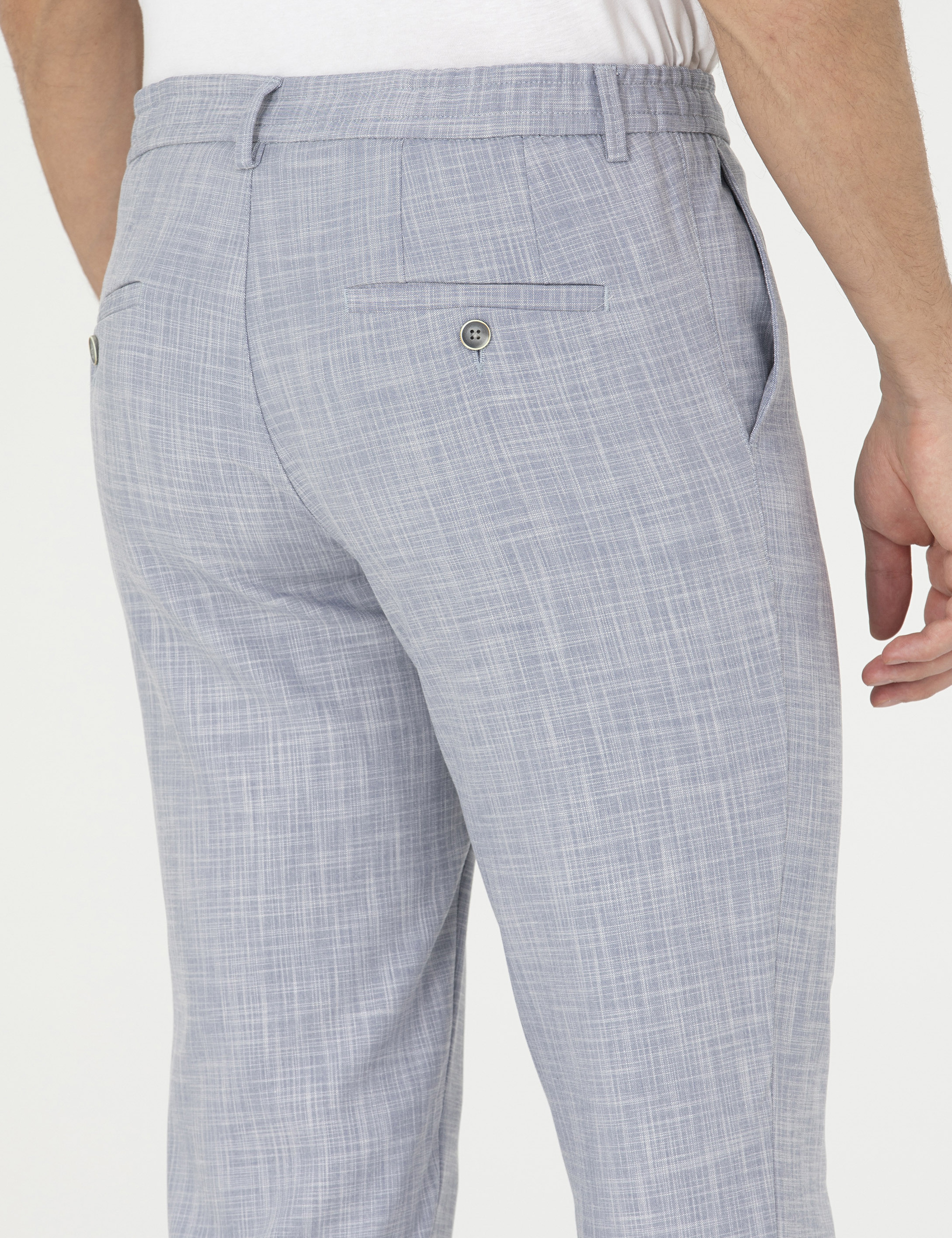 Açık Mavi Ex. Slim Fit Kumaş Pantolon - Image 7