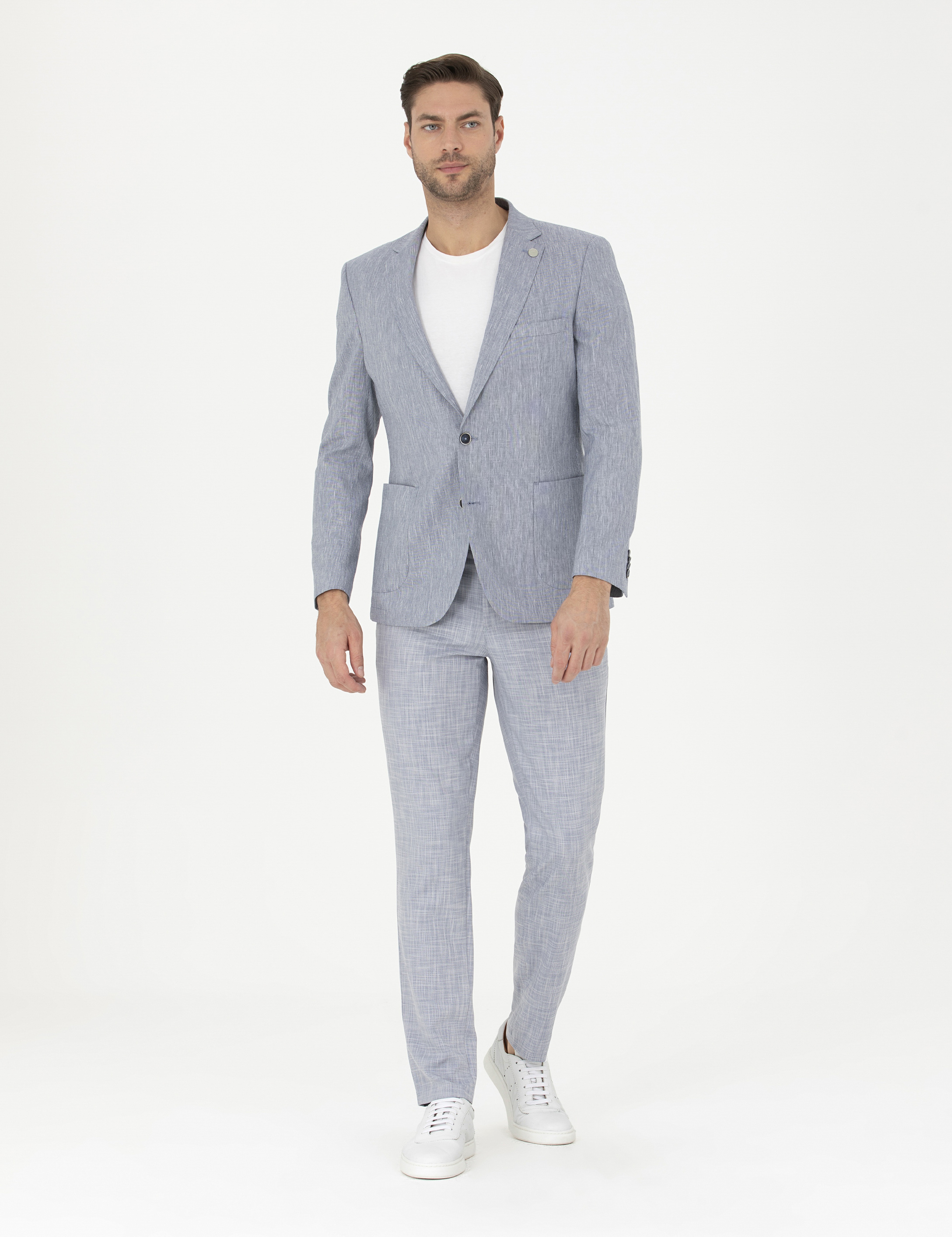 Açık Mavi Ex. Slim Fit Kumaş Pantolon - Image 1