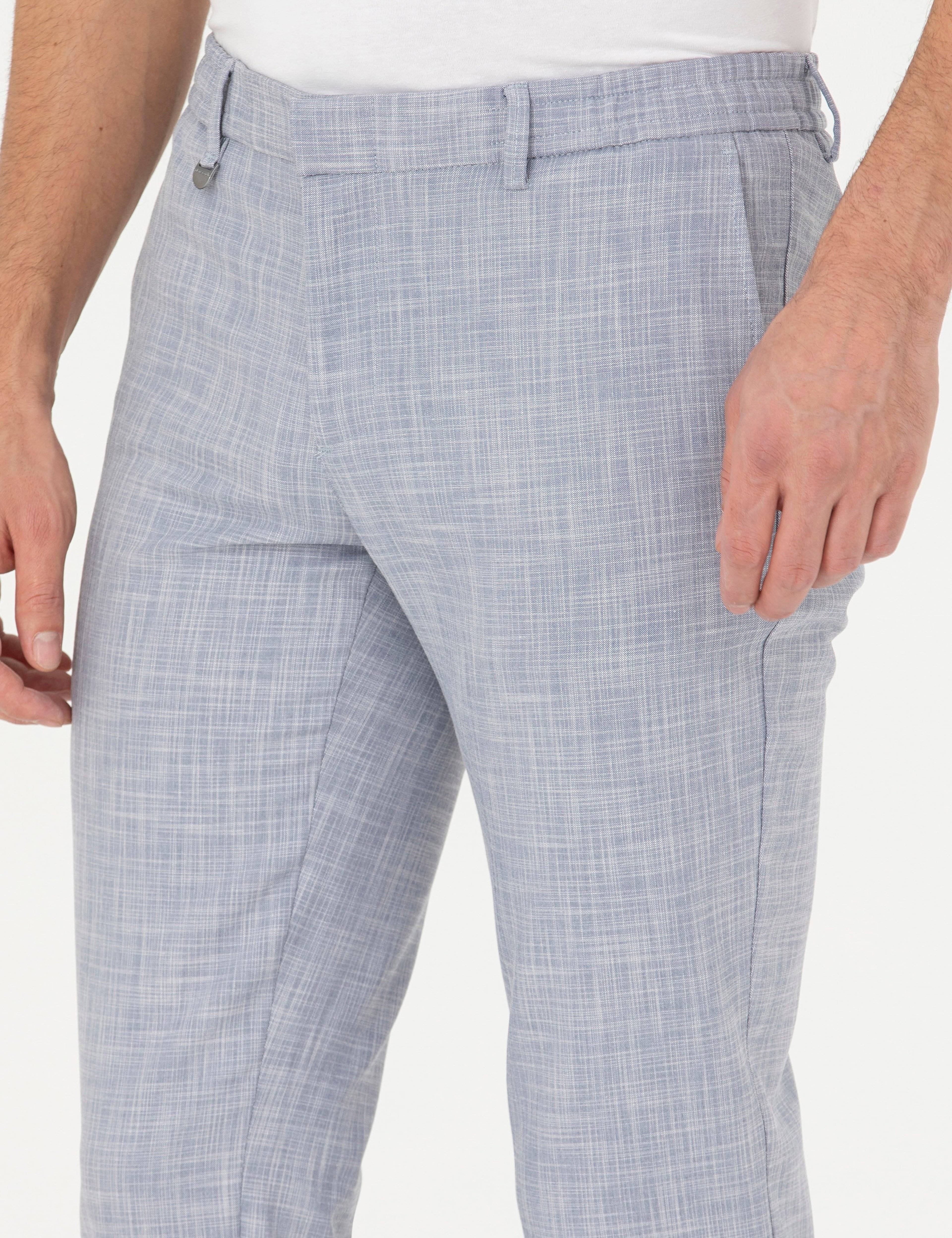 Açık Mavi Ex. Slim Fit Kumaş Pantolon - Image 6