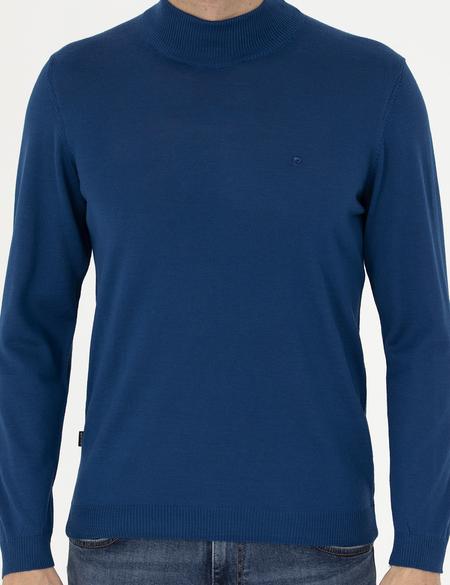 İndigo Slim Fit Yarım Balıkçı Yaka Yün Karışımlı Basic Triko Kazak - 50270055038