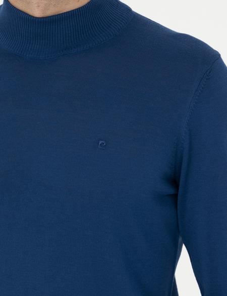 İndigo Slim Fit Yarım Balıkçı Yaka Yün Karışımlı Basic Triko Kazak - 50270055038