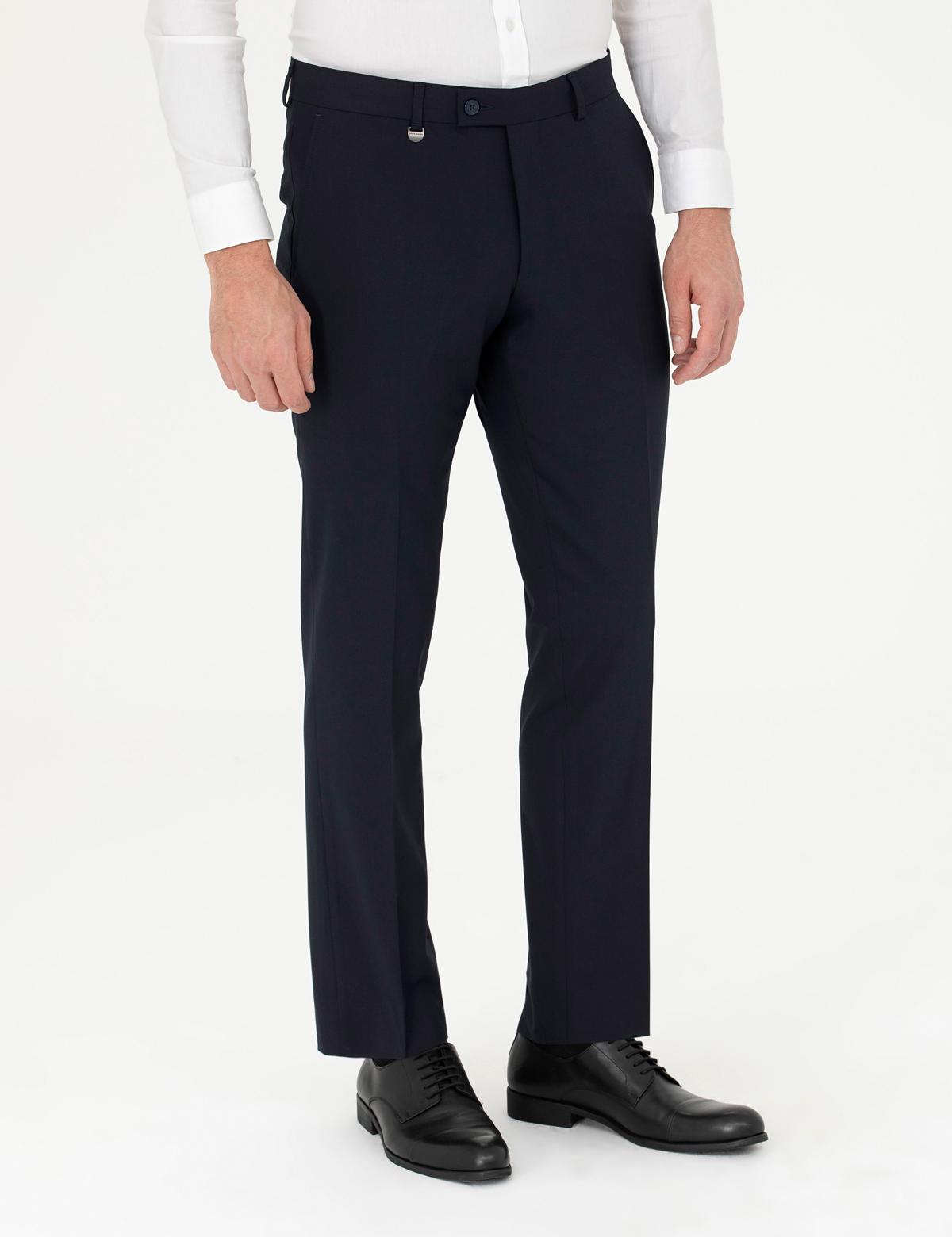 Lacivert Slim Fit Kumaş Pantolon - 50291435057